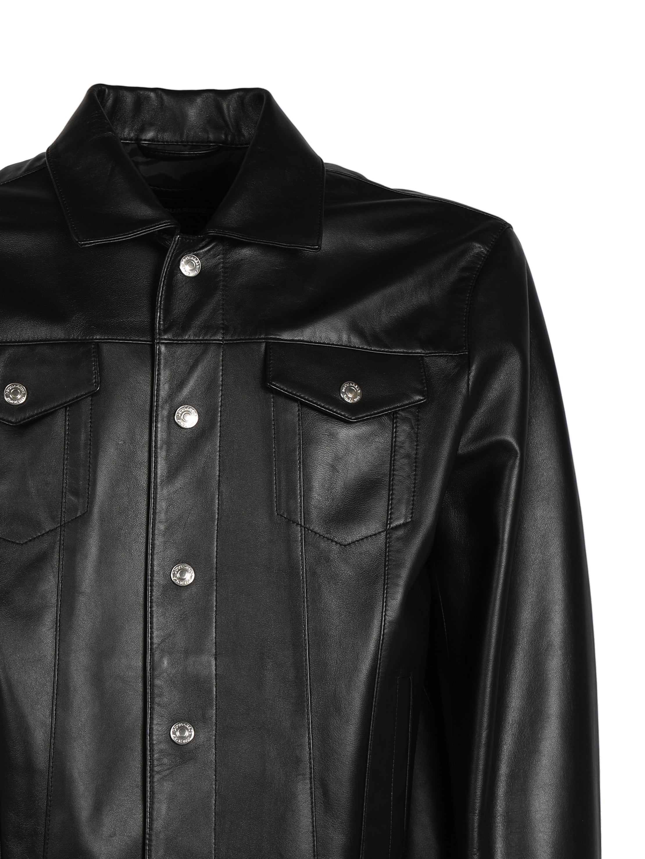 Dsquared2 Coats Black Leather