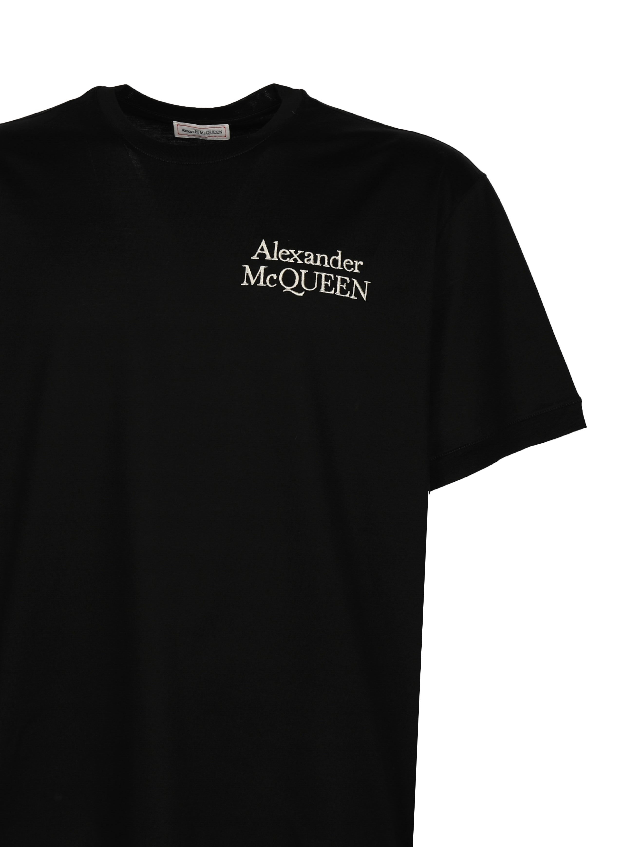 Alexander Mcqueen T-Shirts And Polos Black Cotton