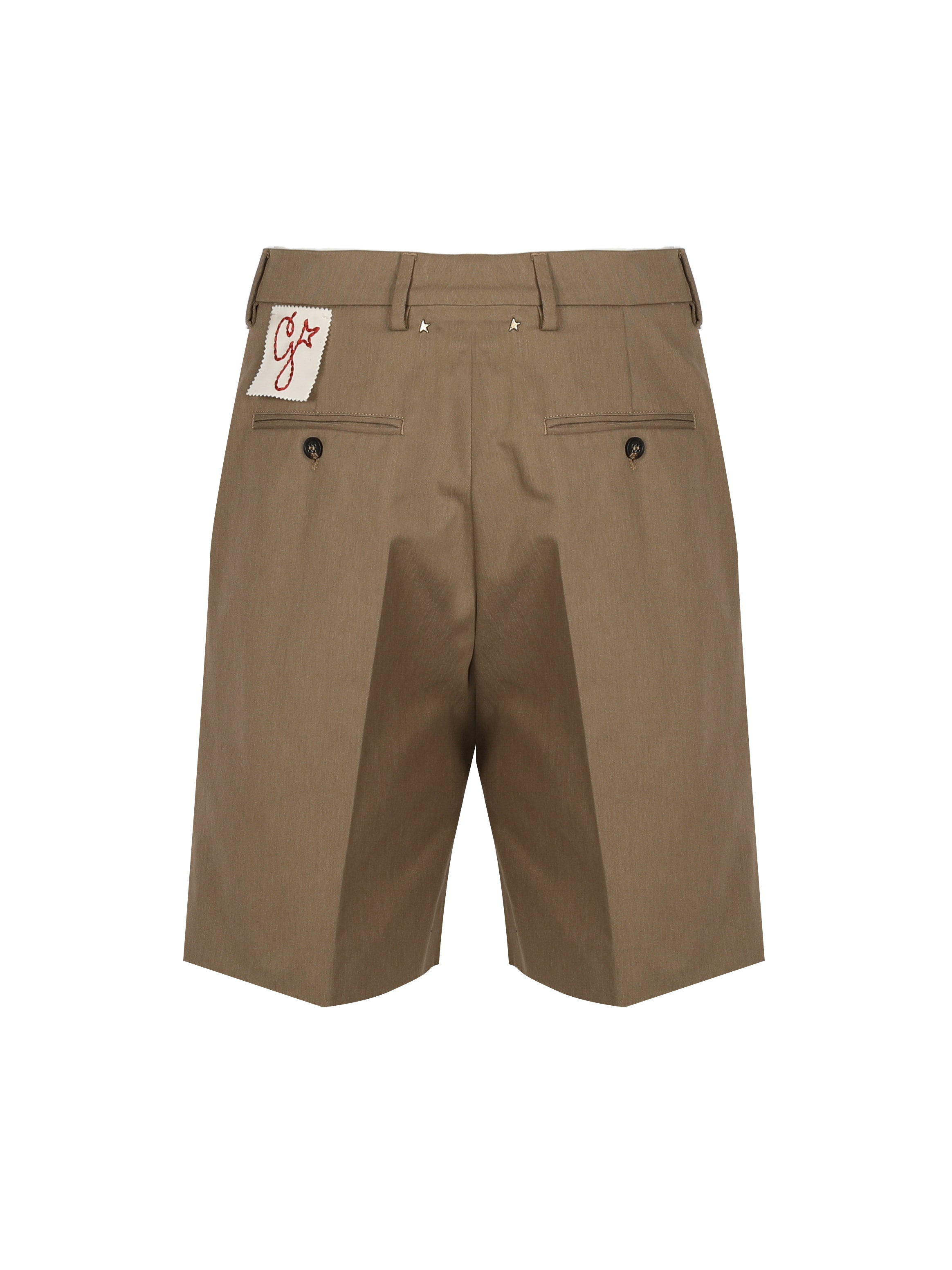 Golden Goose Shorts Khaki Beige Cotton