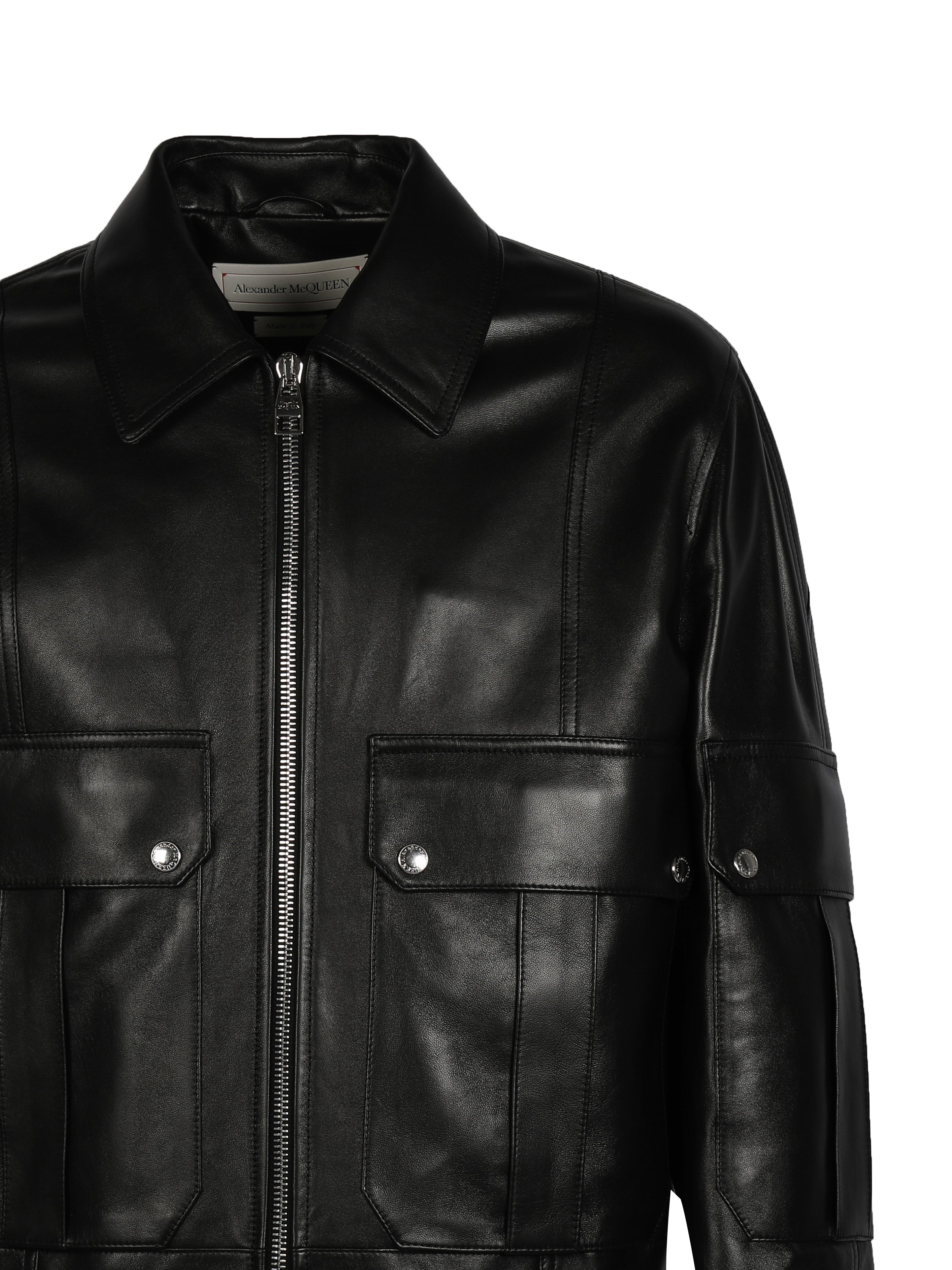 Alexander Mcqueen Jackets Black Calfskin
