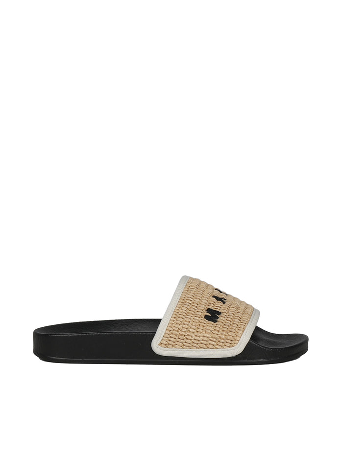 Marni Sandals Beige Cotton