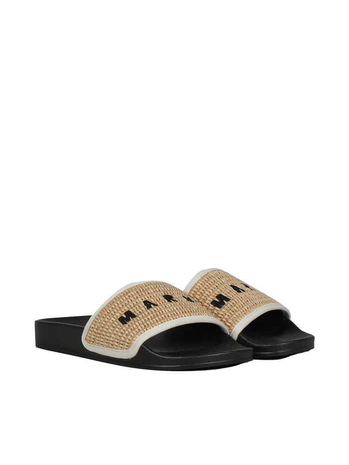 Marni Sandals Beige Cotton