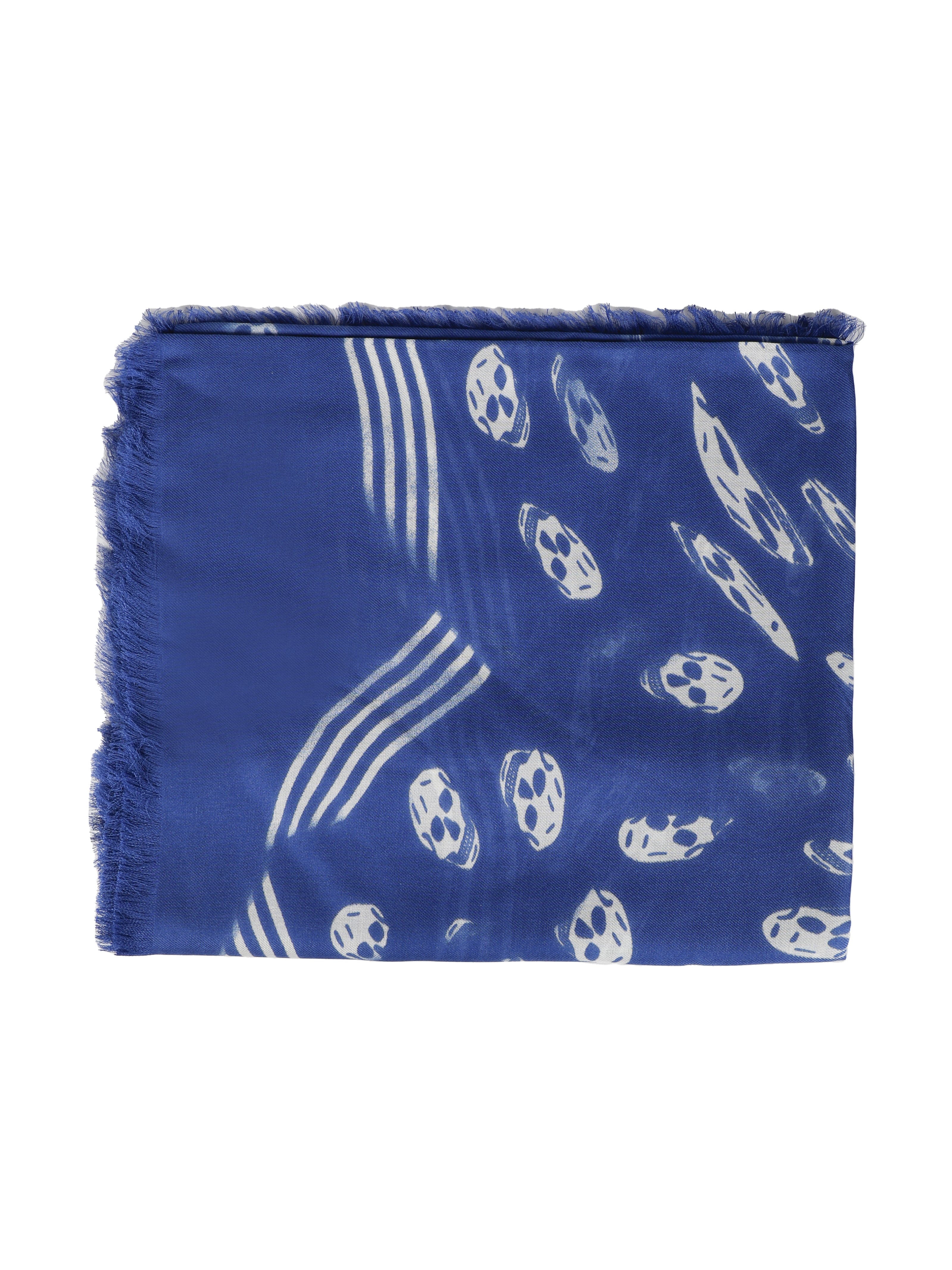 Alexander Mcqueen Scarfs Cobalt/vanilla Modal
