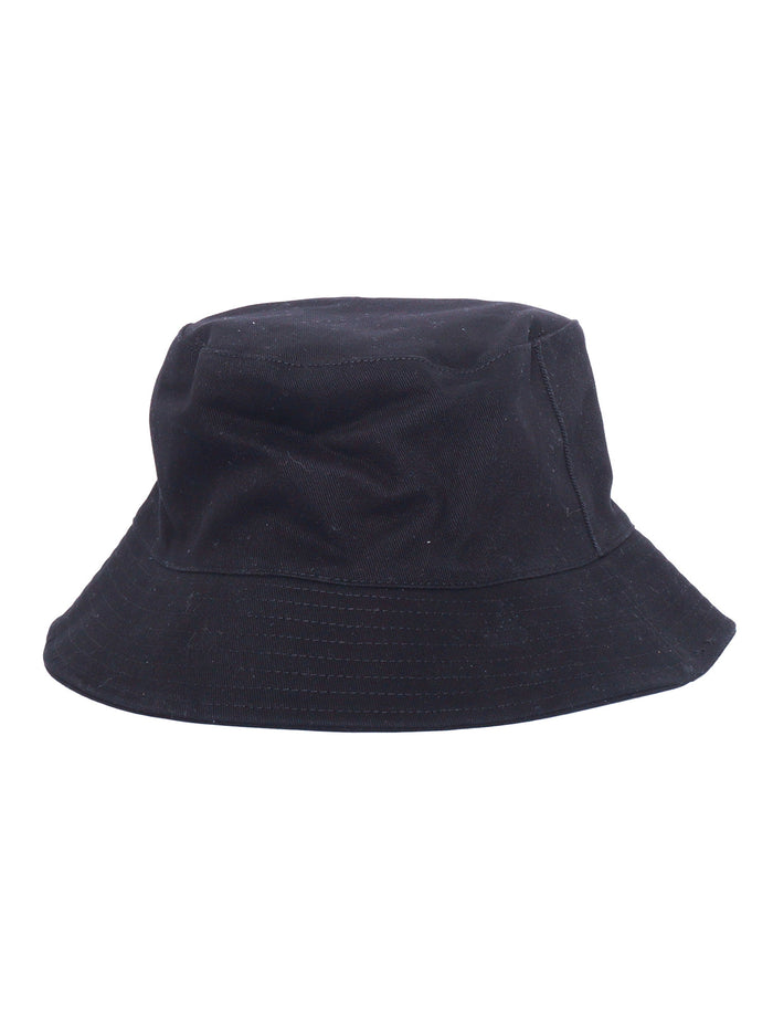 Logo Bucket Hat Boy Black Cotton Embroidery Polyester