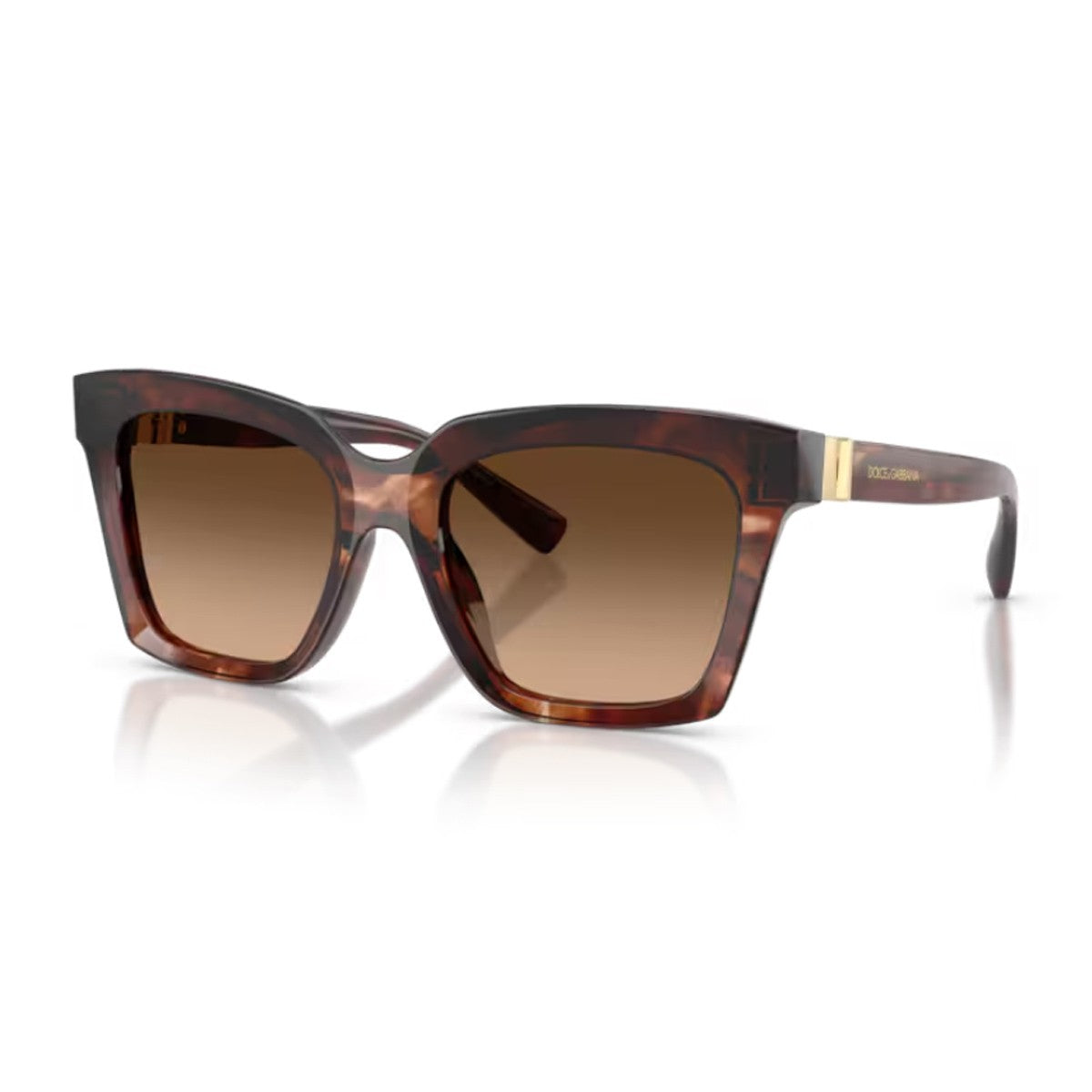 Dolce & Gabbana Dg4498 Dg Hinge Dark Red Havana Acetato Sunglasses