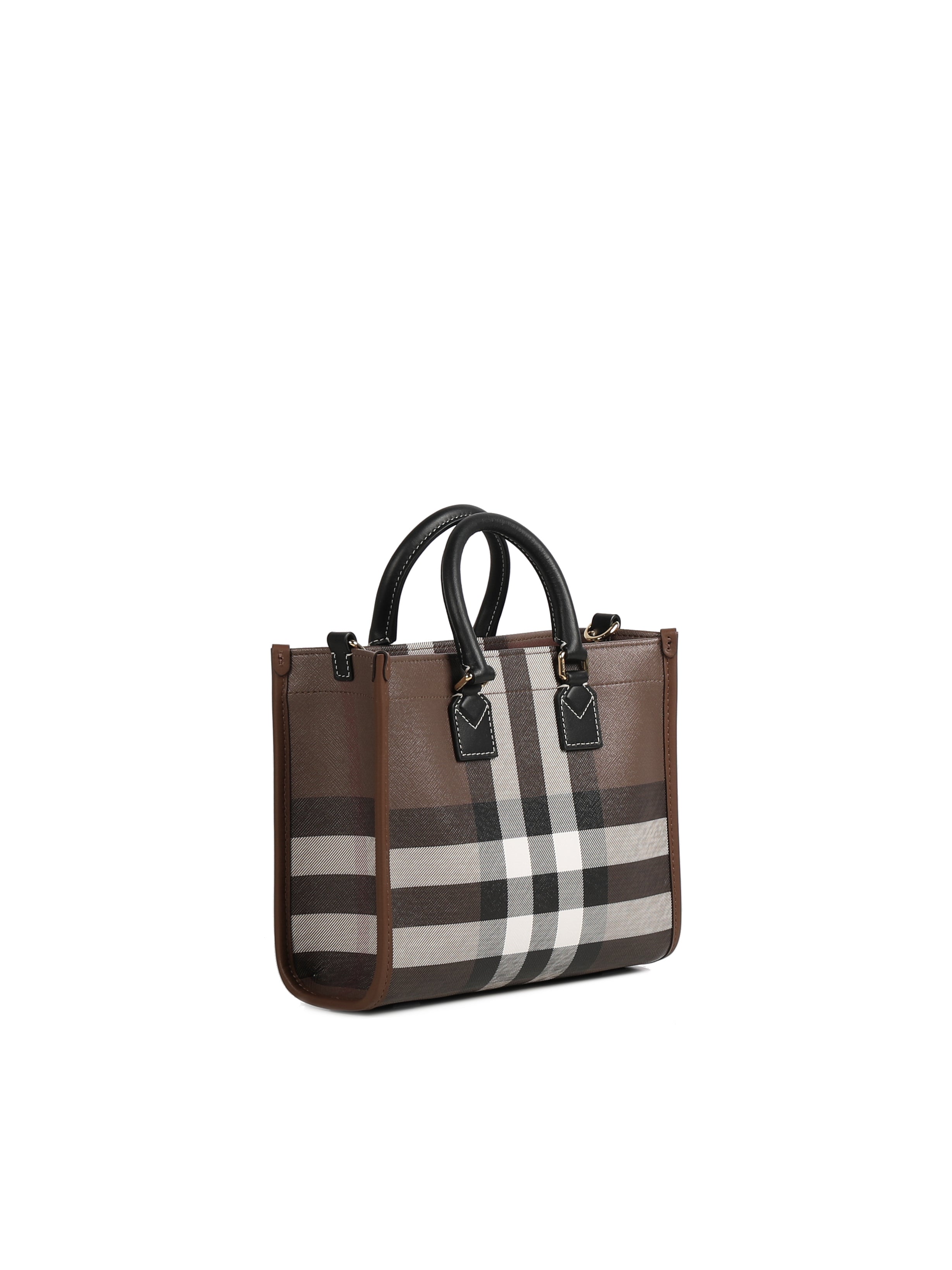 Burberry Bags Dark Birch Brown Chk Cotton