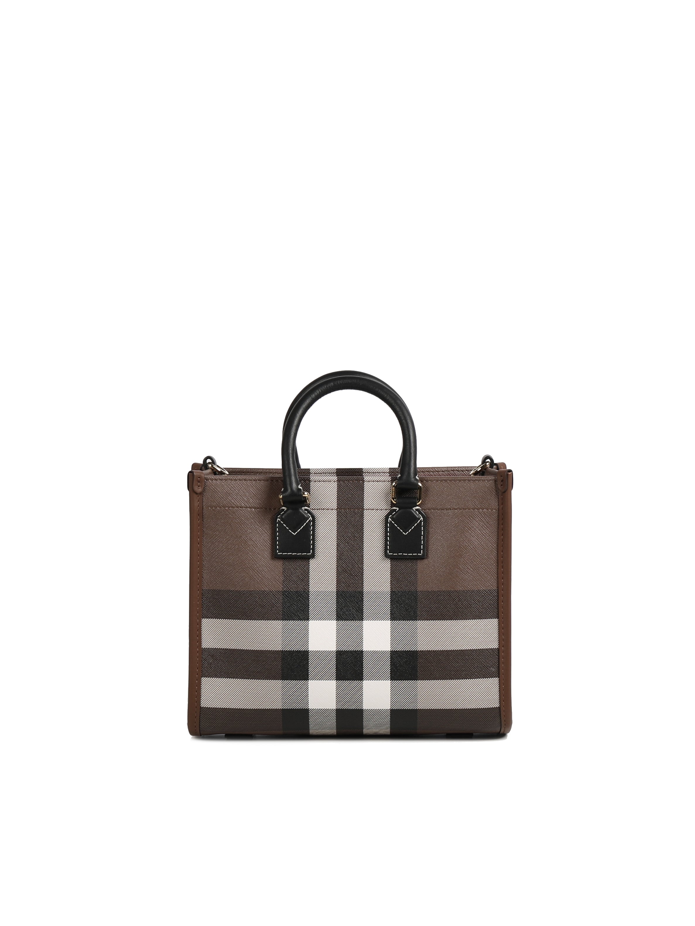 Burberry Bags Dark Birch Brown Chk Cotton