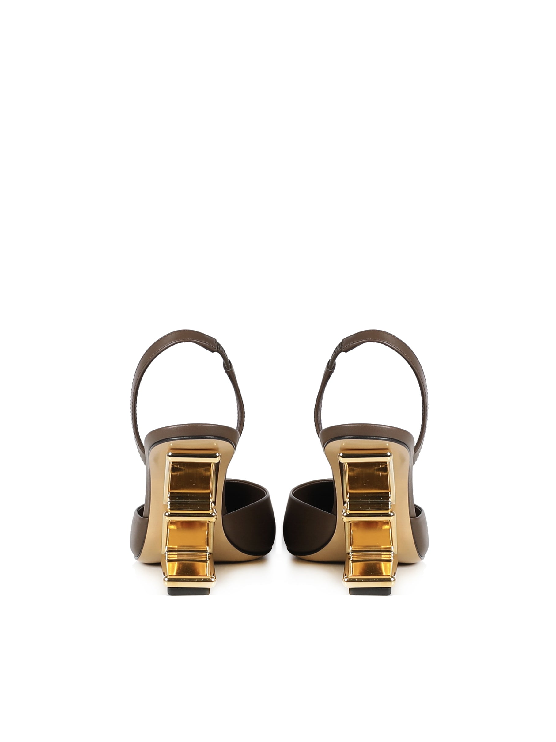 Fendi With Heel Brown Calfskin