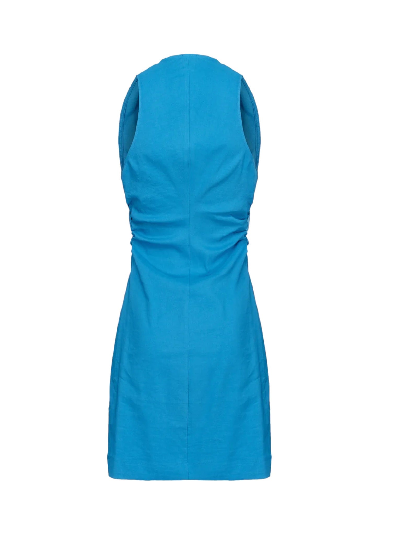 Affidabile Blue Linen Viscose Dress