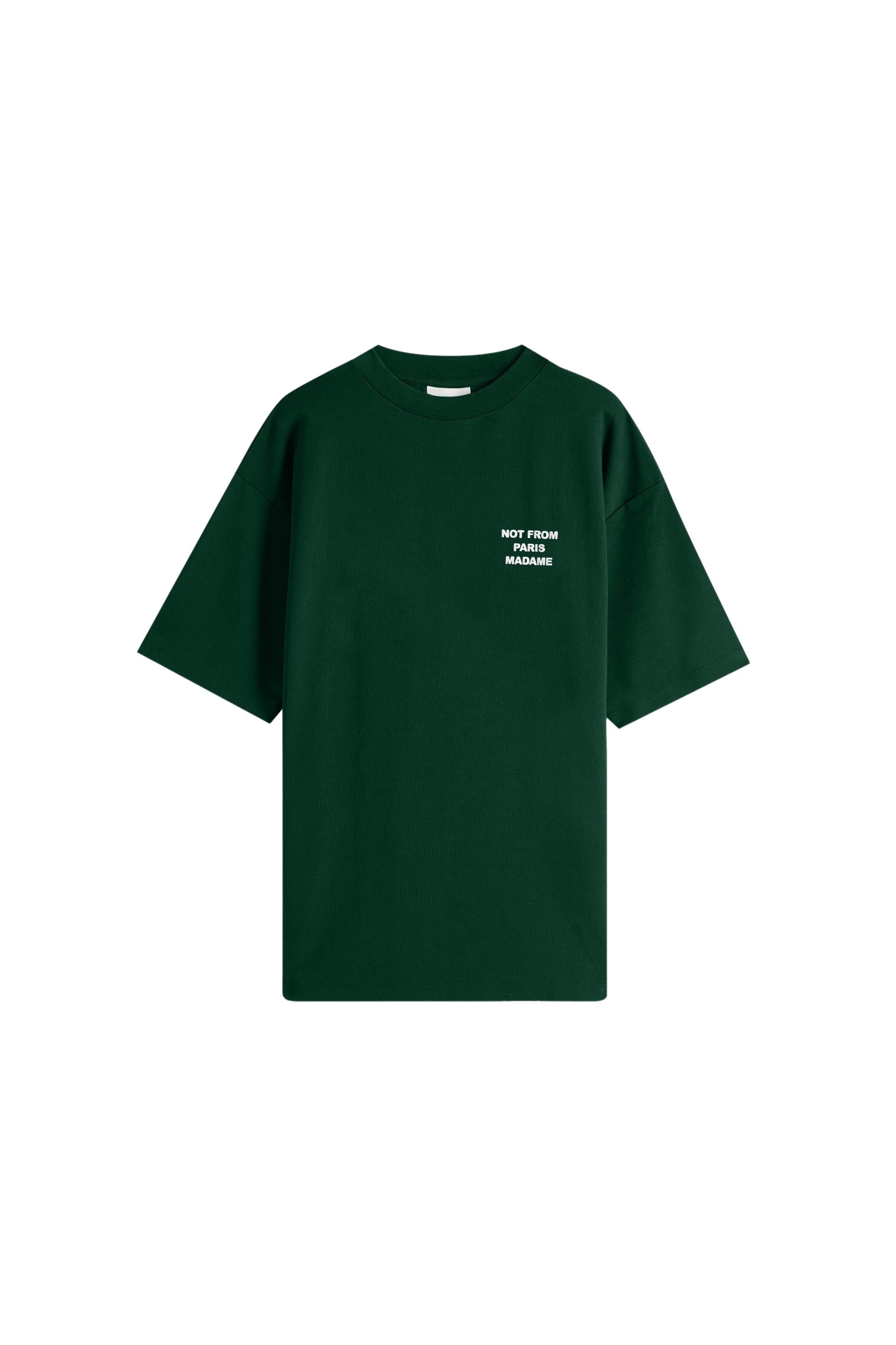 Bold Slogan T-Shirt Green Cotton Tshirt
