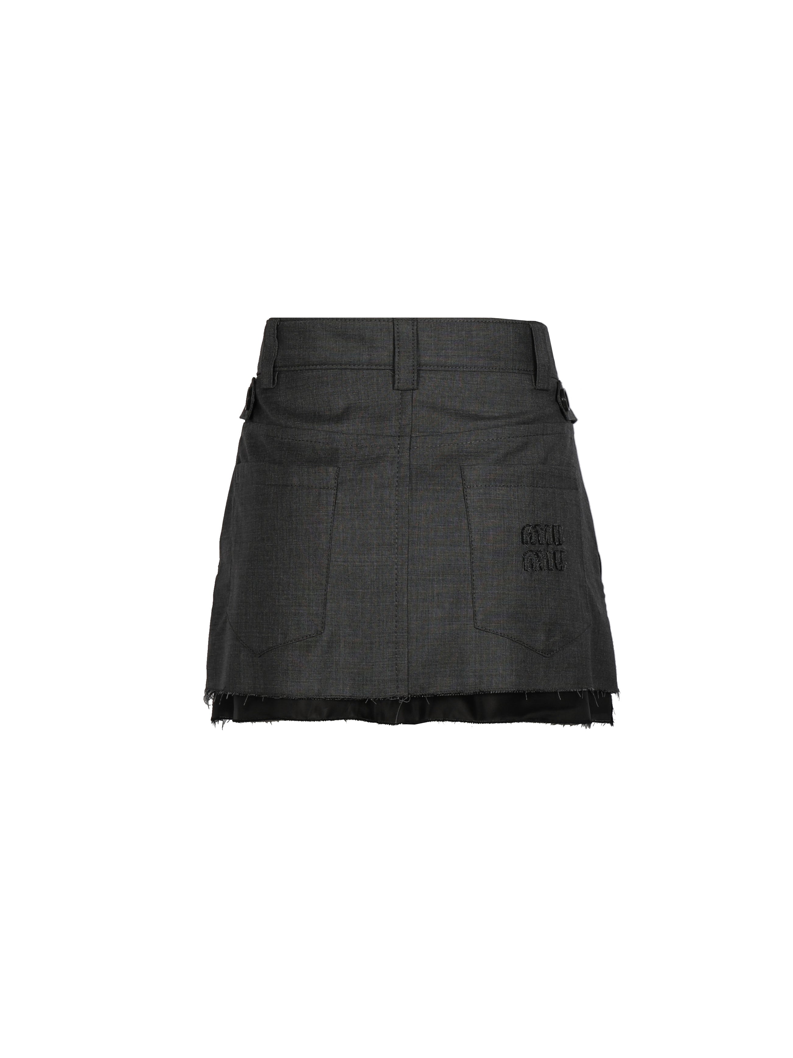 Miu Skirts Grey Virgin Wool
