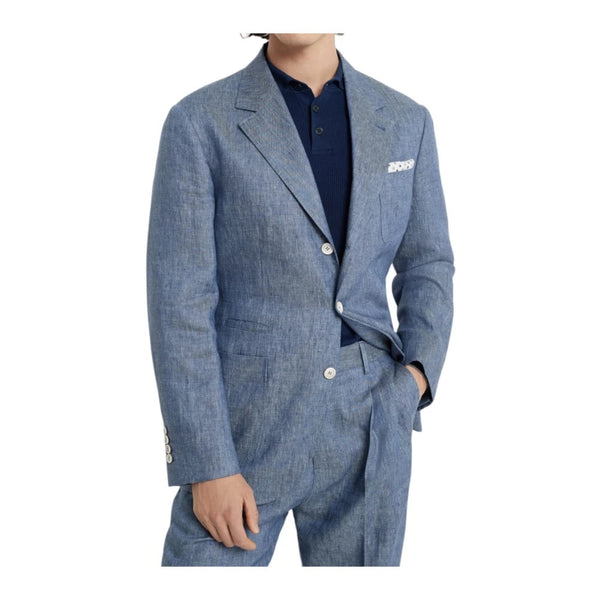 Brunello Cucinelli Mens Light Blue Tailored Blazer One Color Clothing