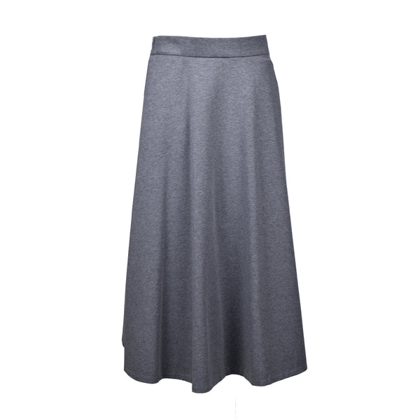 Brunello Cucinelli Womens Gray Midi A-Line Skirt