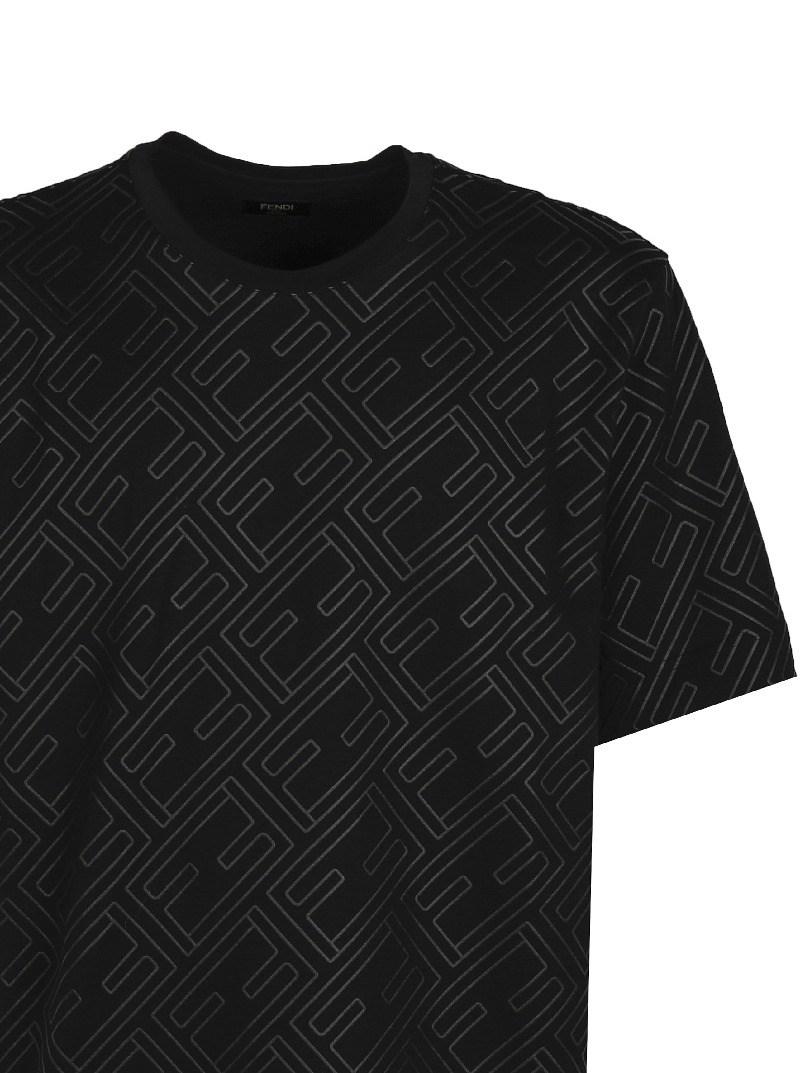 Fendi T-Shirts And Polos Black Cotton