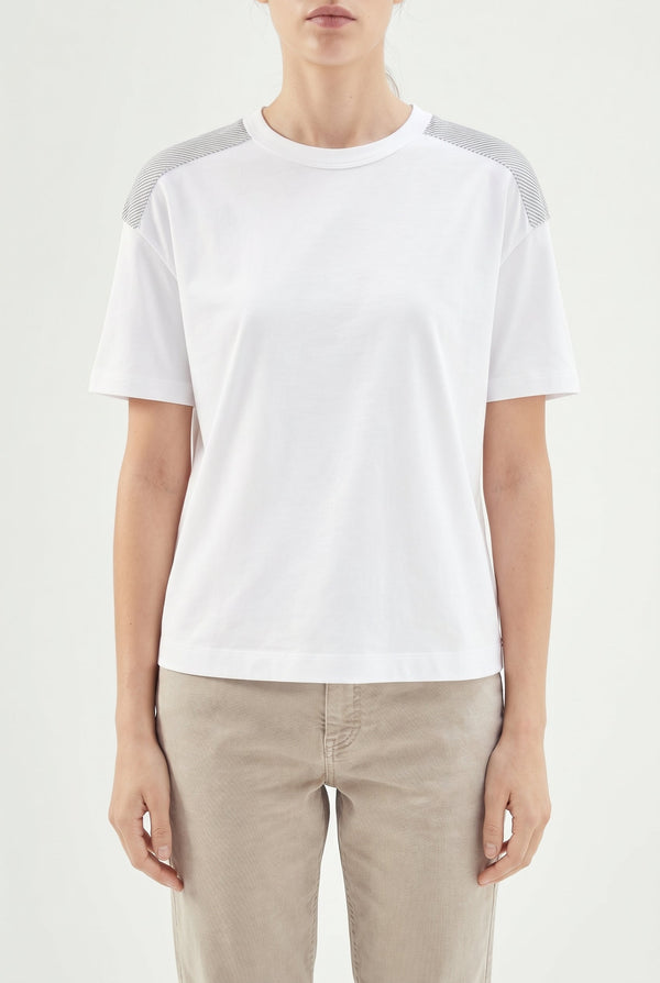 Brunello Cucinelli Womens White Short Sleeve Shirt