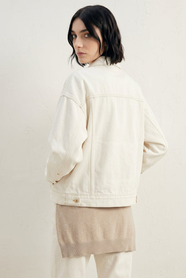 Brunello Cucinelli Womens Off White Cotton Jacket Clothing