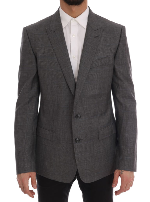Dolce & Gabbana 100% Wool; Lining: 47% Rayon blazer in gray