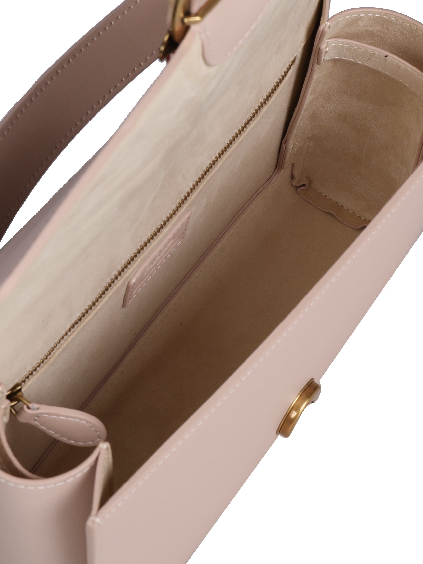 Pinko Bags Pale Pink-antique Gold Cowskin