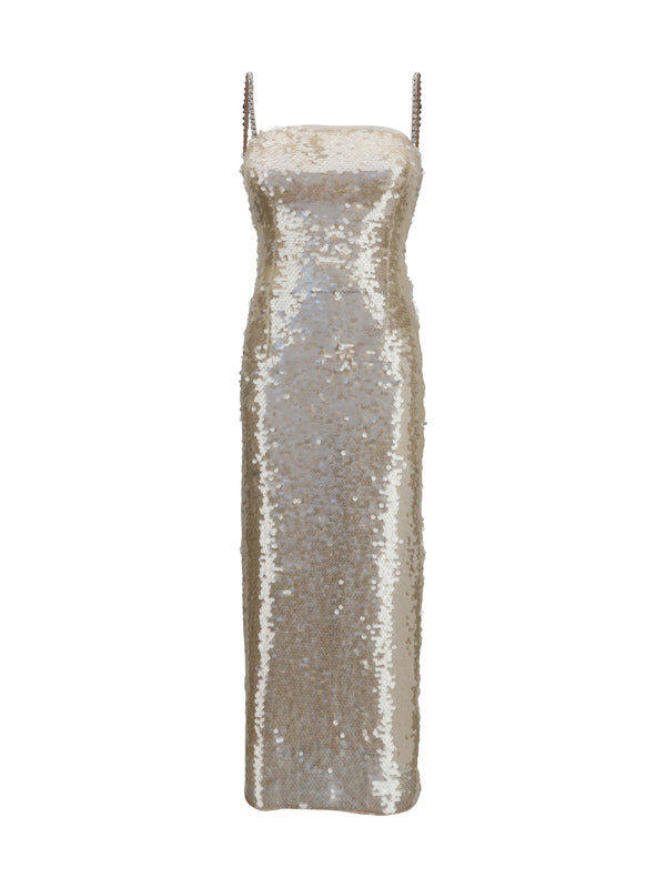 Nissa 100% Nylon dress in white