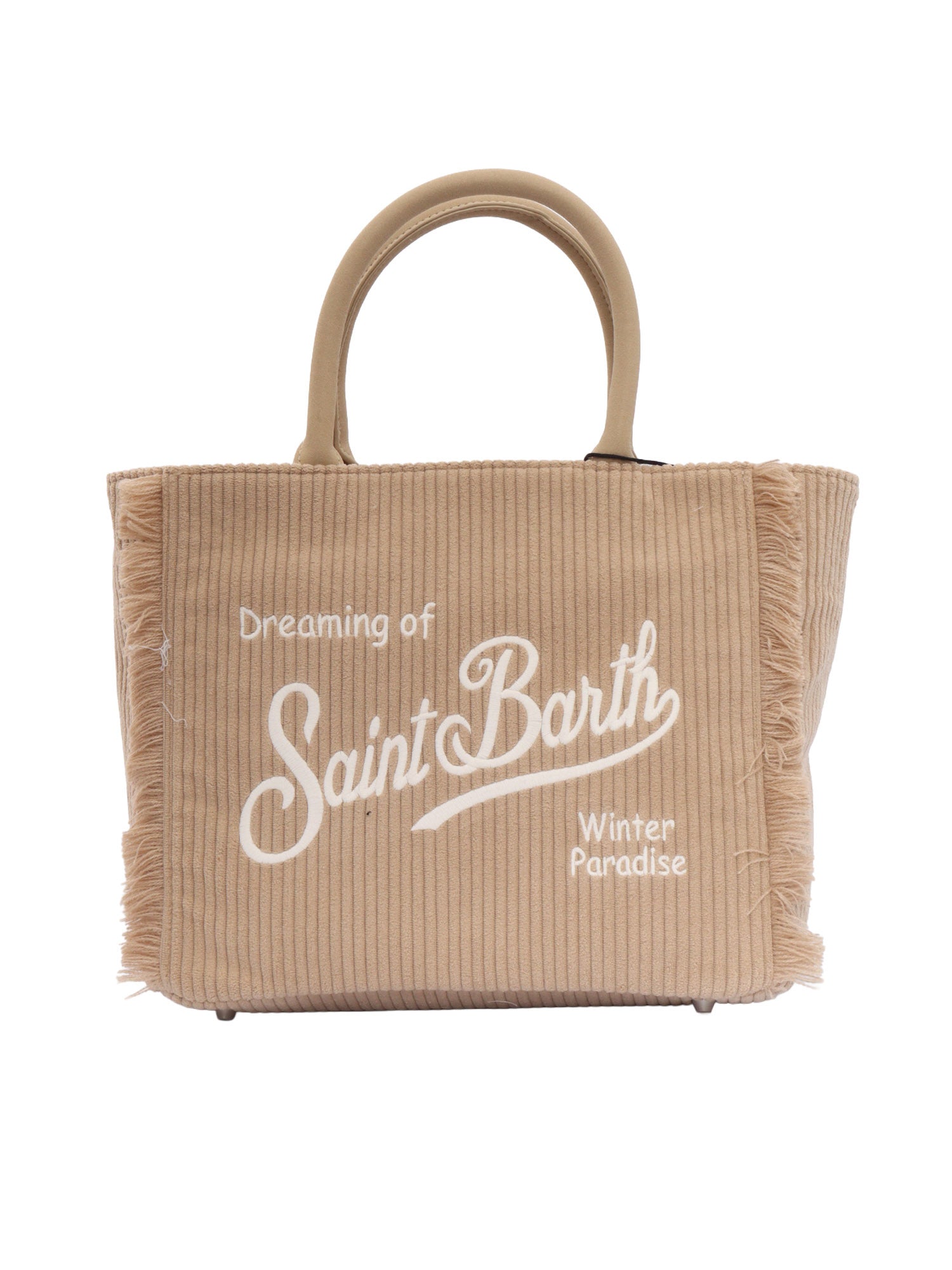 Colette Corduroy-12 Emb Beige Polyester Handbag
