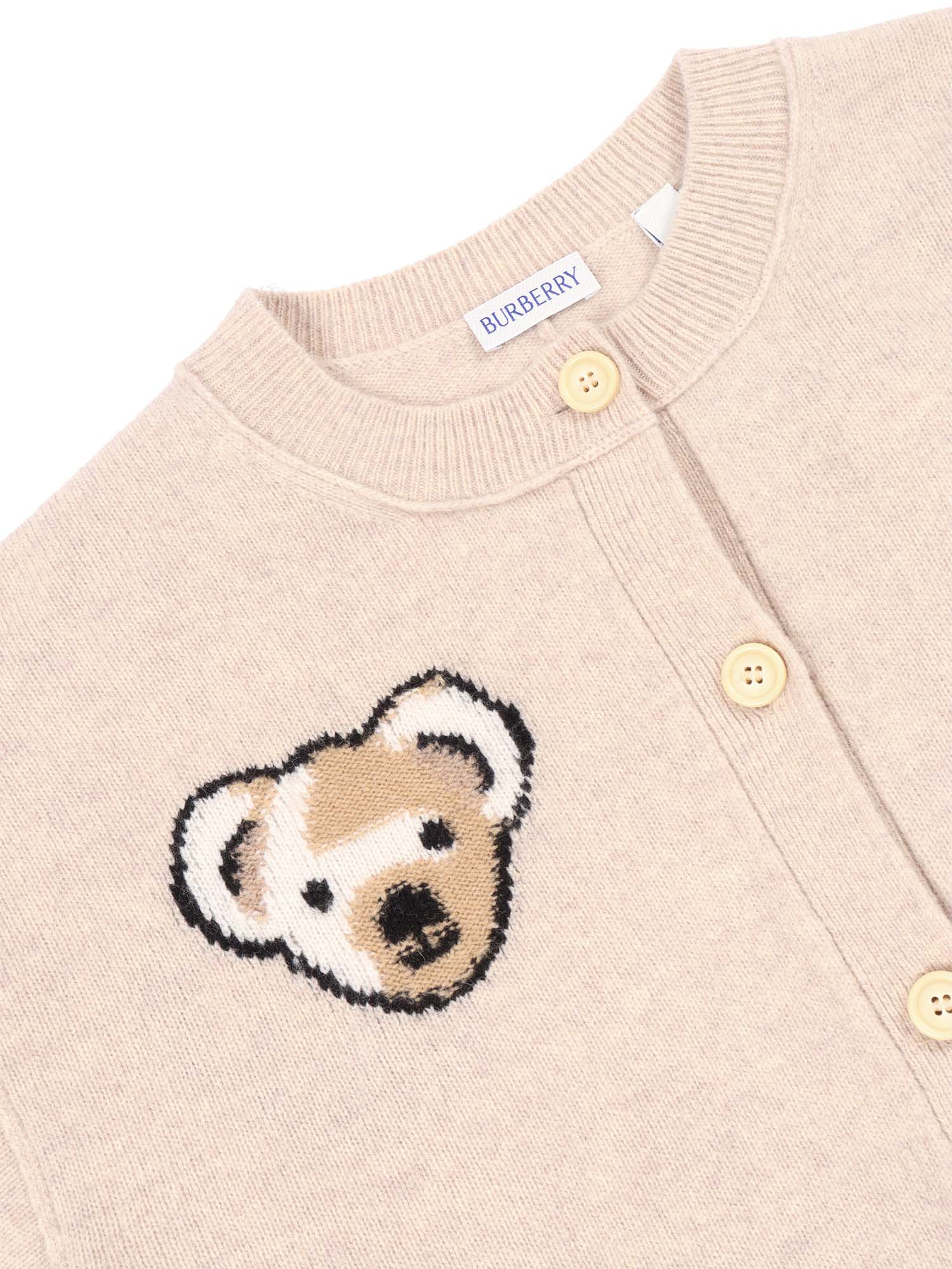 Kid Girl Cardigans Beige Wool Cardigan