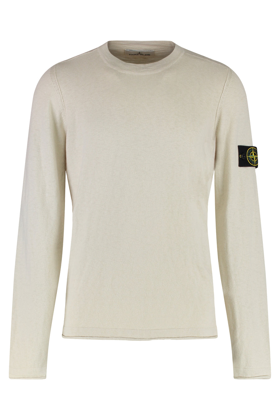 Cotton Blend Crew-Neck Sweater Sand Sweatshirts