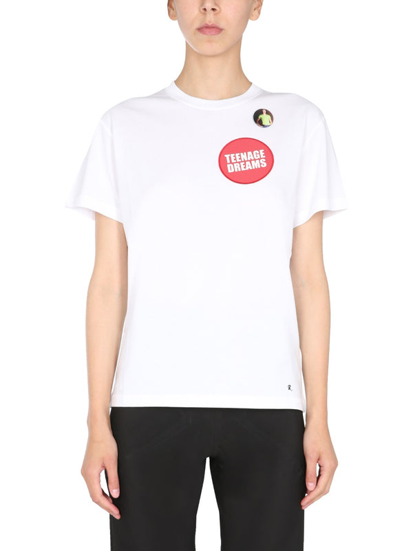 Crew Neck T-Shirt White Cotton T-shirts