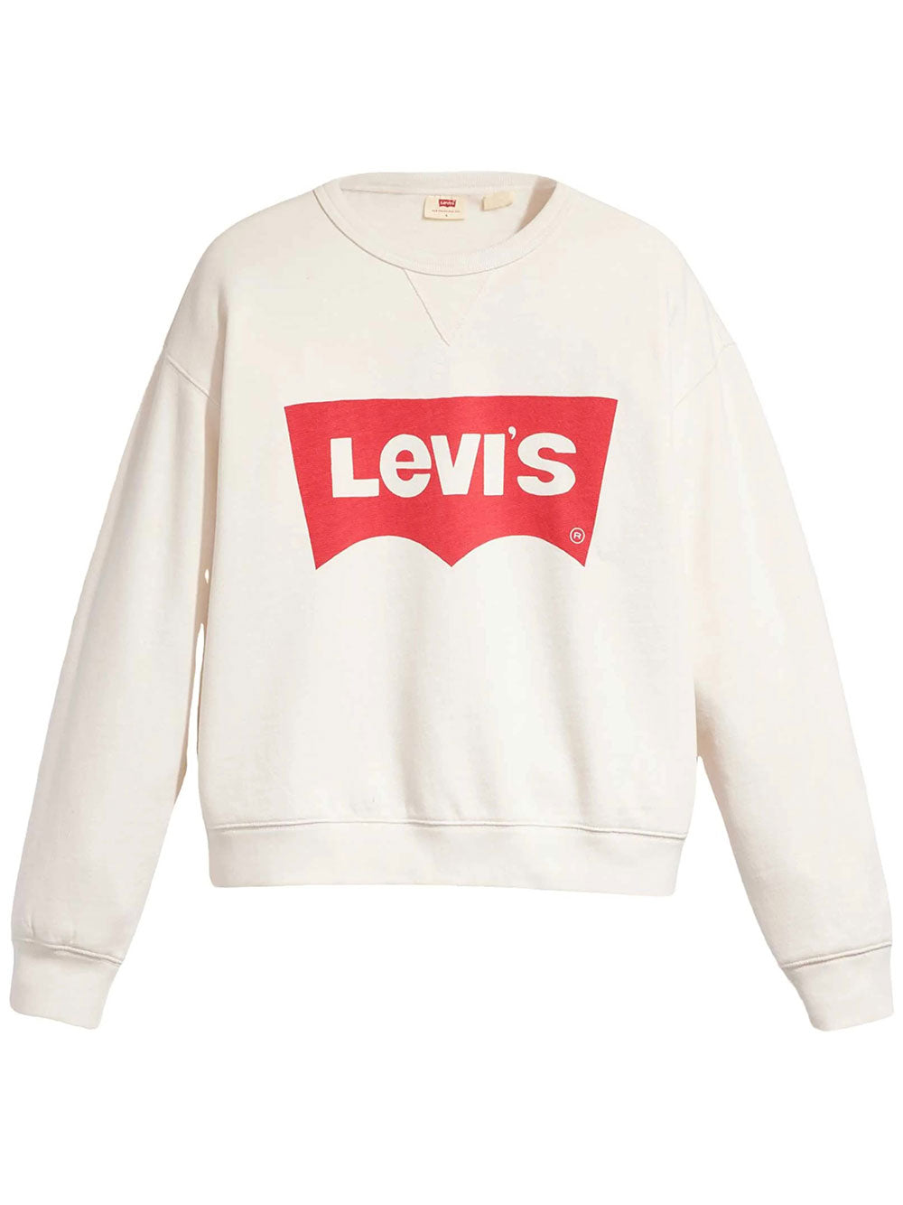 Graphic Signature Crew White Cotton | Felpa