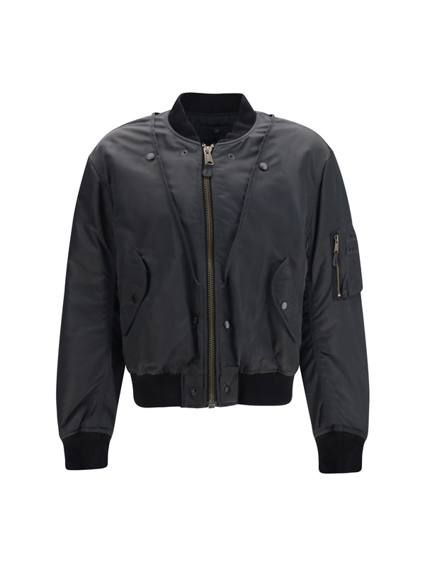 Bomber Jacket Reversible Dark Grey Polyamide Padded & Down