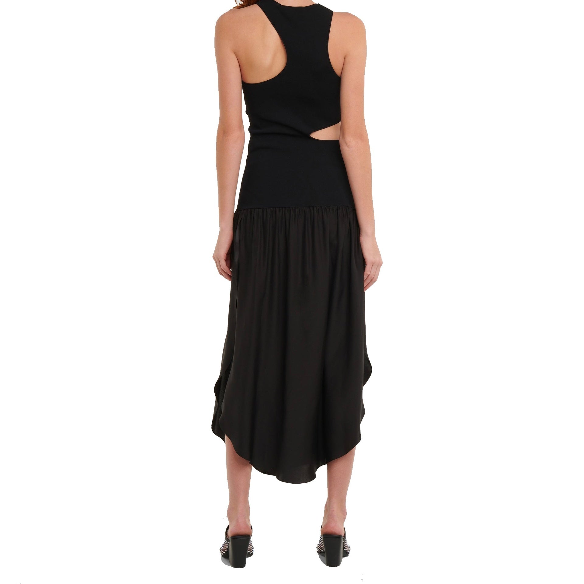 Stella Mccartney Silk Cut-Out Maxi Dress Black