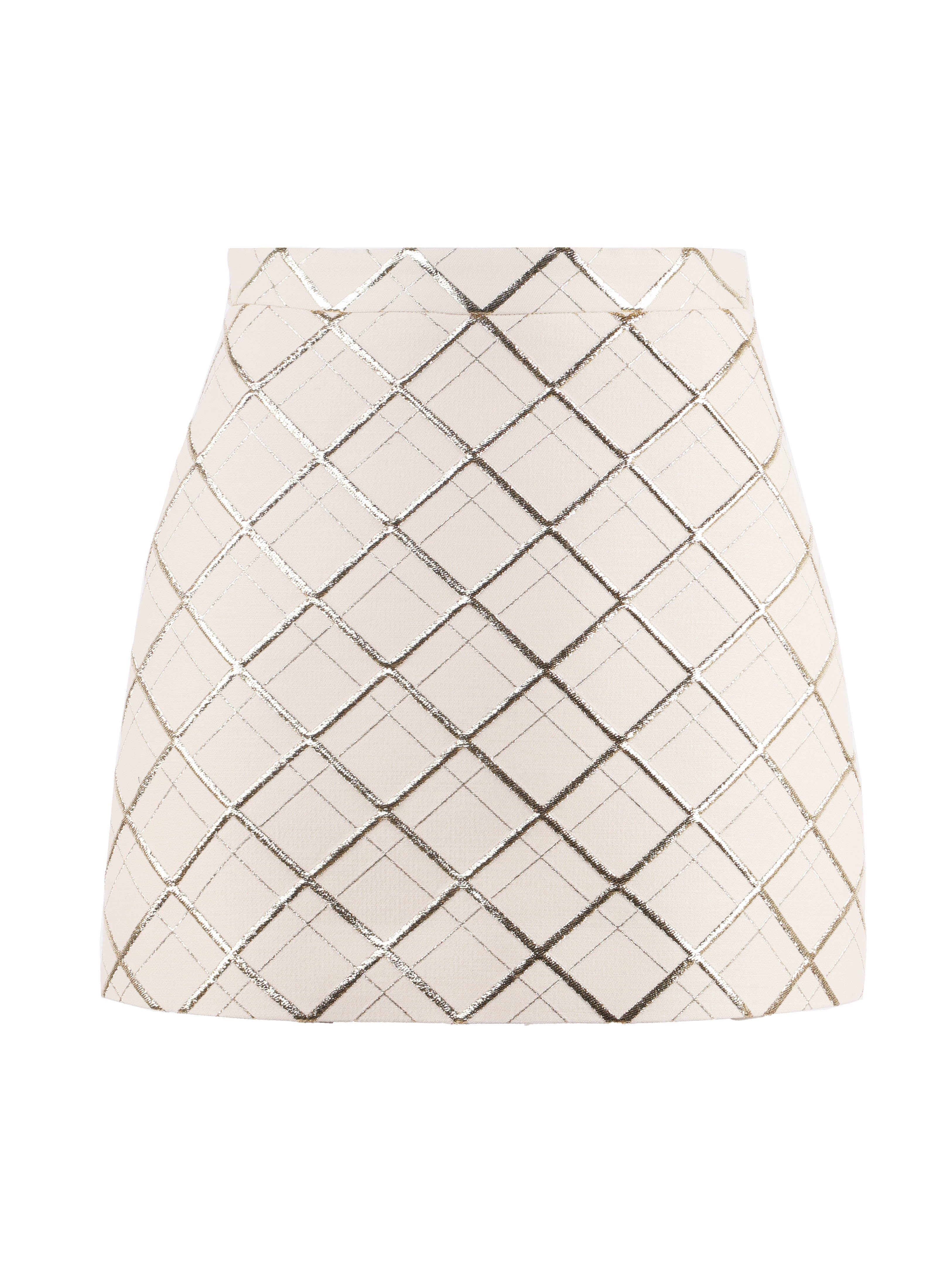Valentino Garavani Skirts Beige, Gold Wool