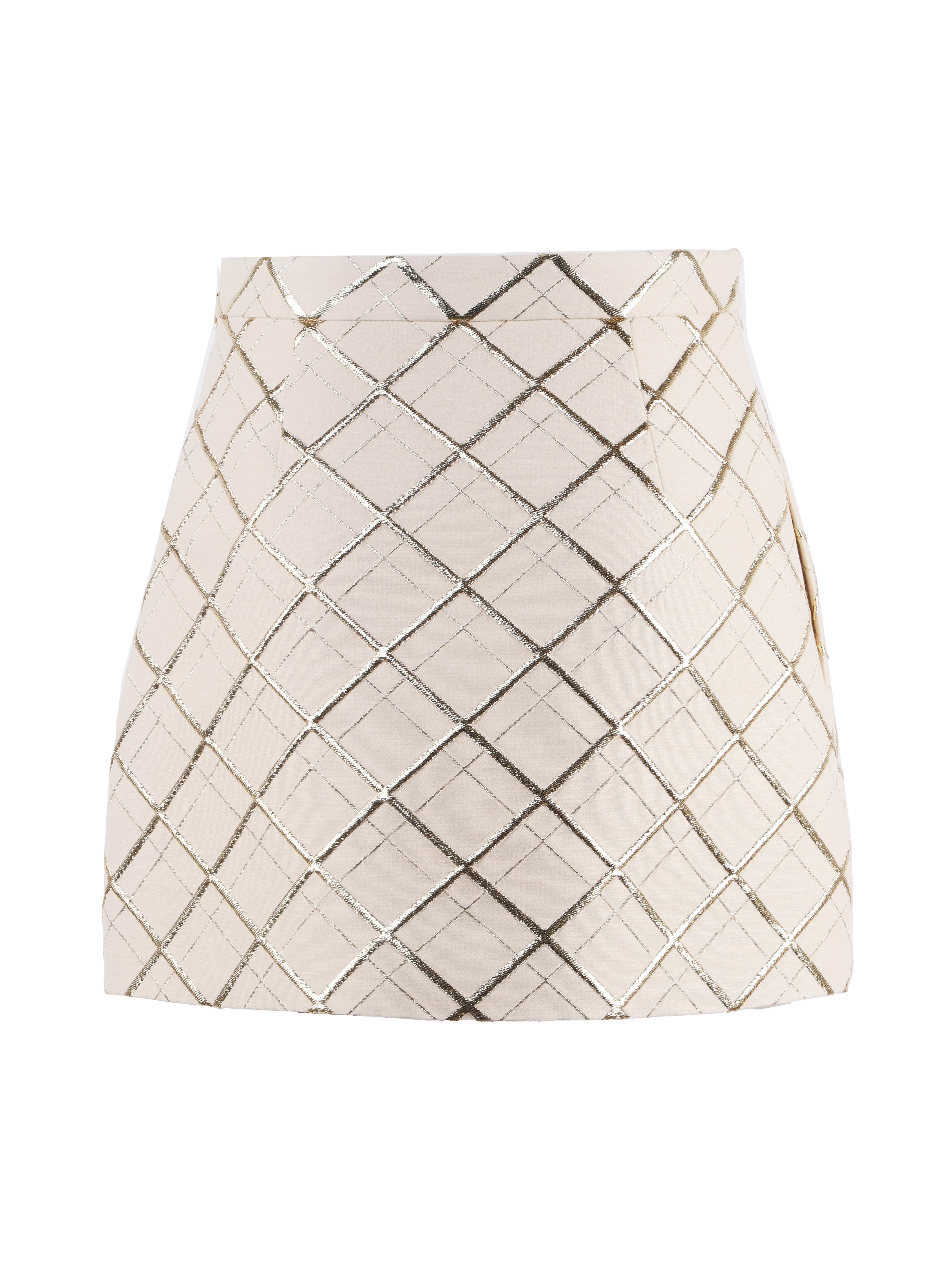 Valentino Garavani Skirts Beige, Gold Wool