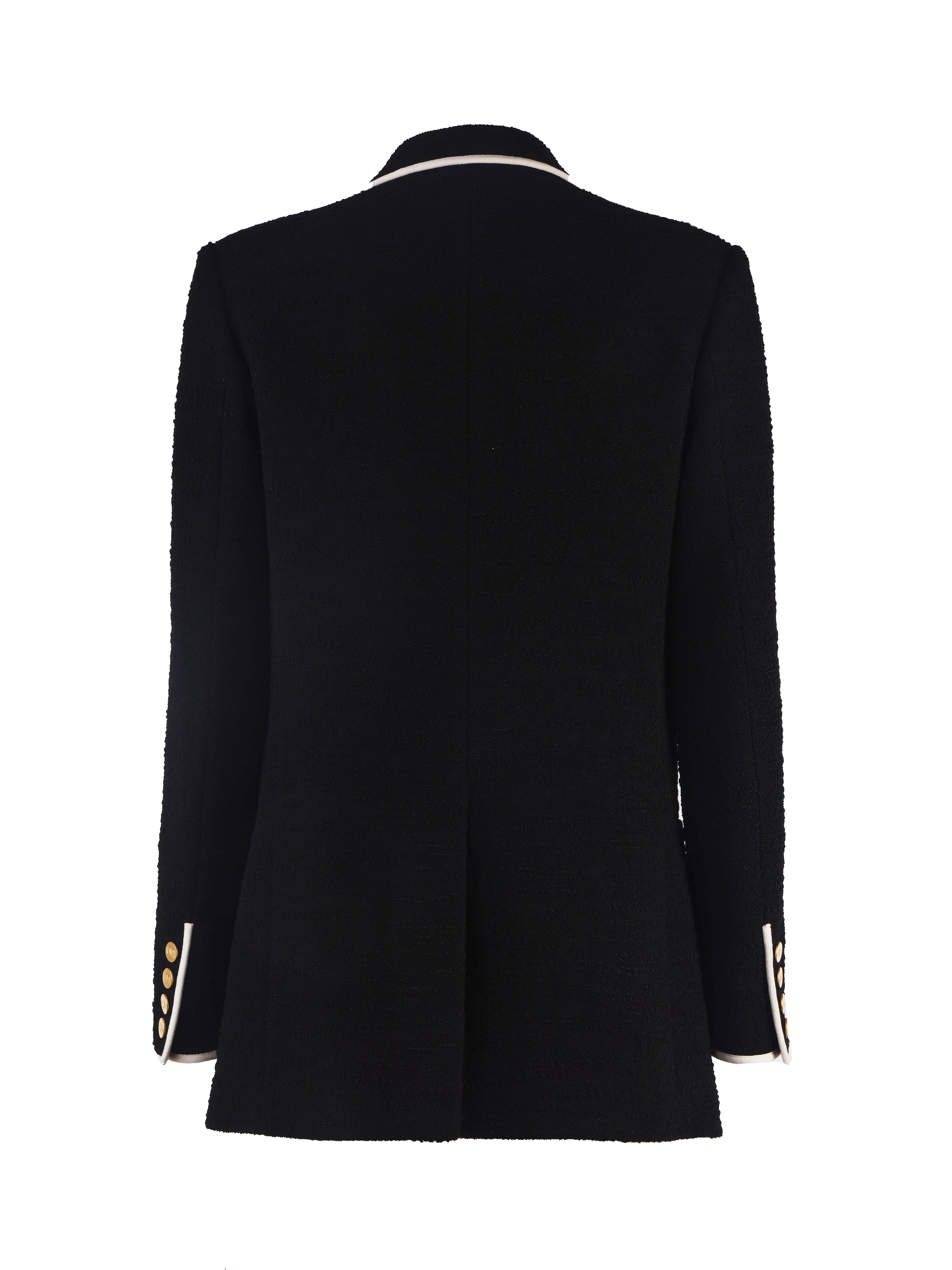 Valentino Garavani Jackets Black, Ivory Wool
