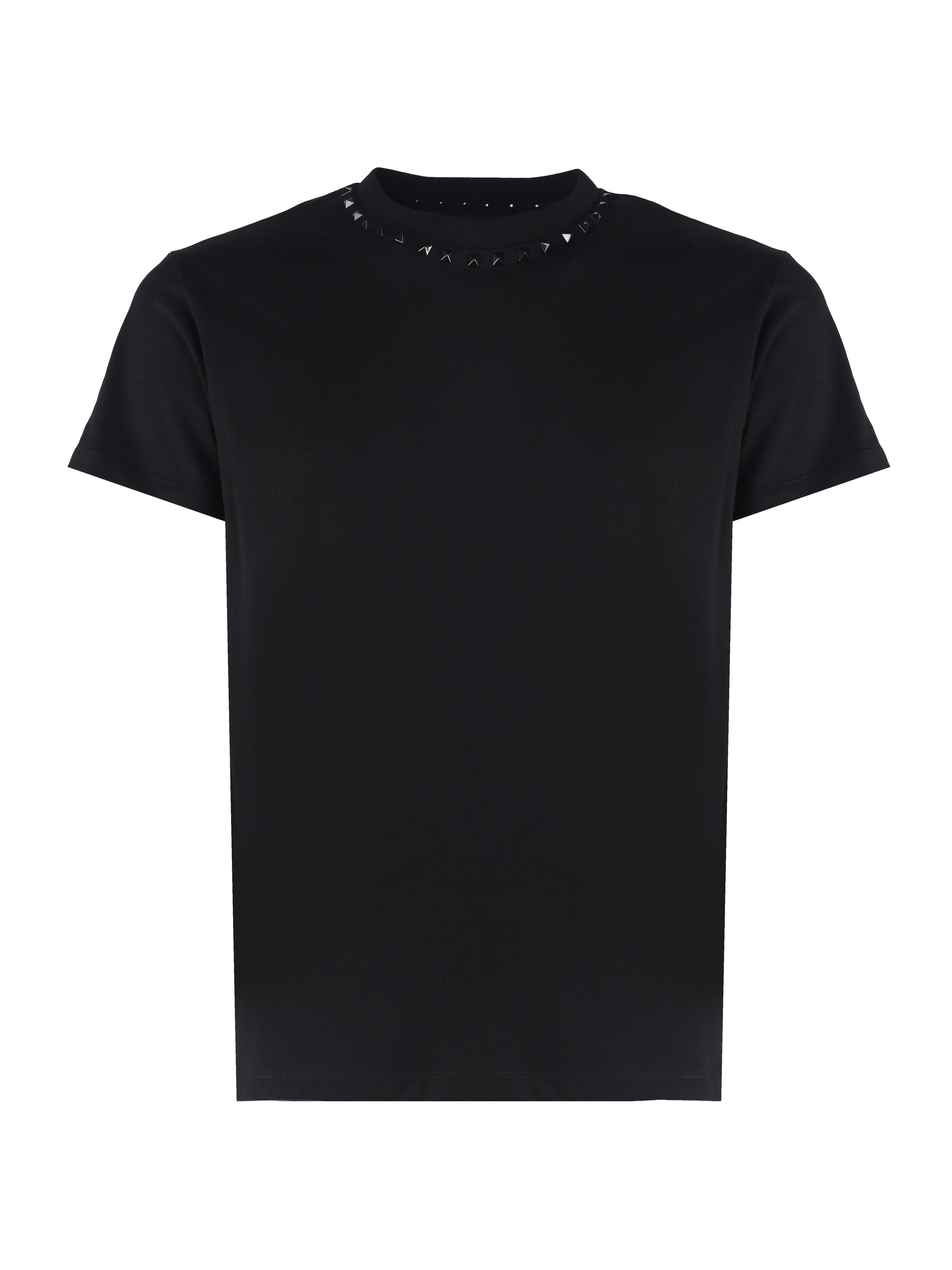 Valentino Garavani T-Shirts And Polos Black Cotton