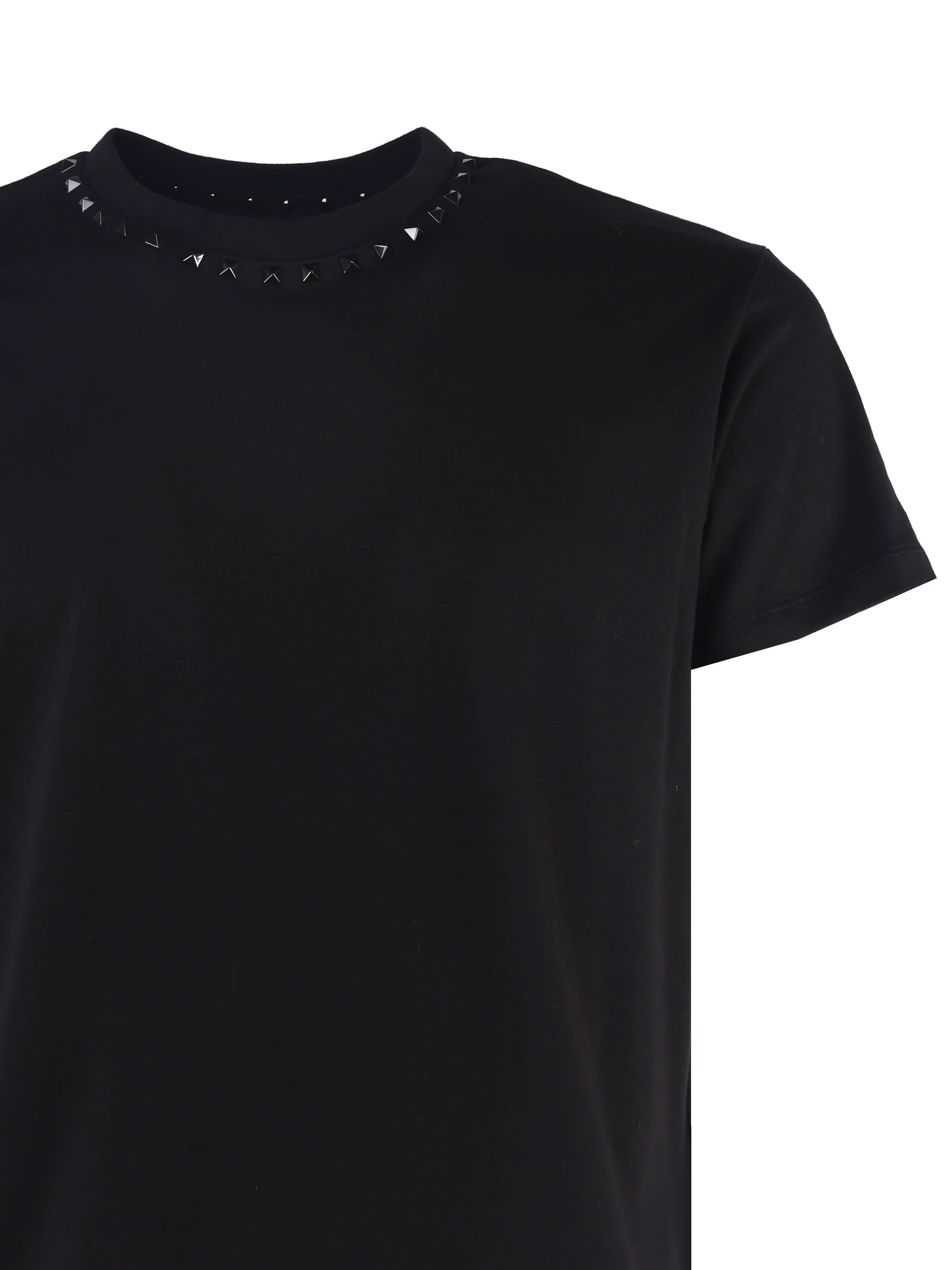 Valentino Garavani T-Shirts And Polos Black Cotton