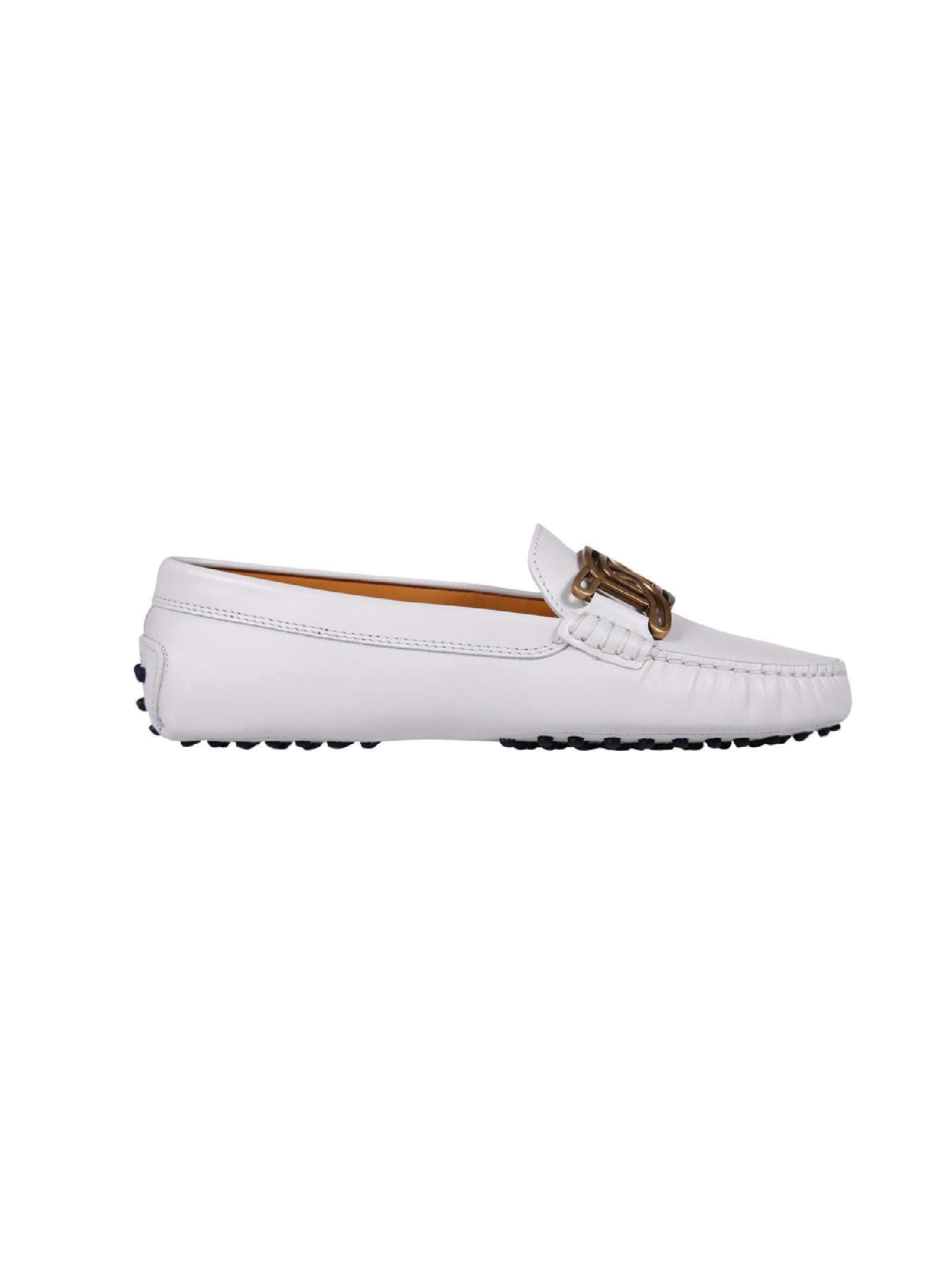 Gommino Catena Forata White Calf Leather Shoe