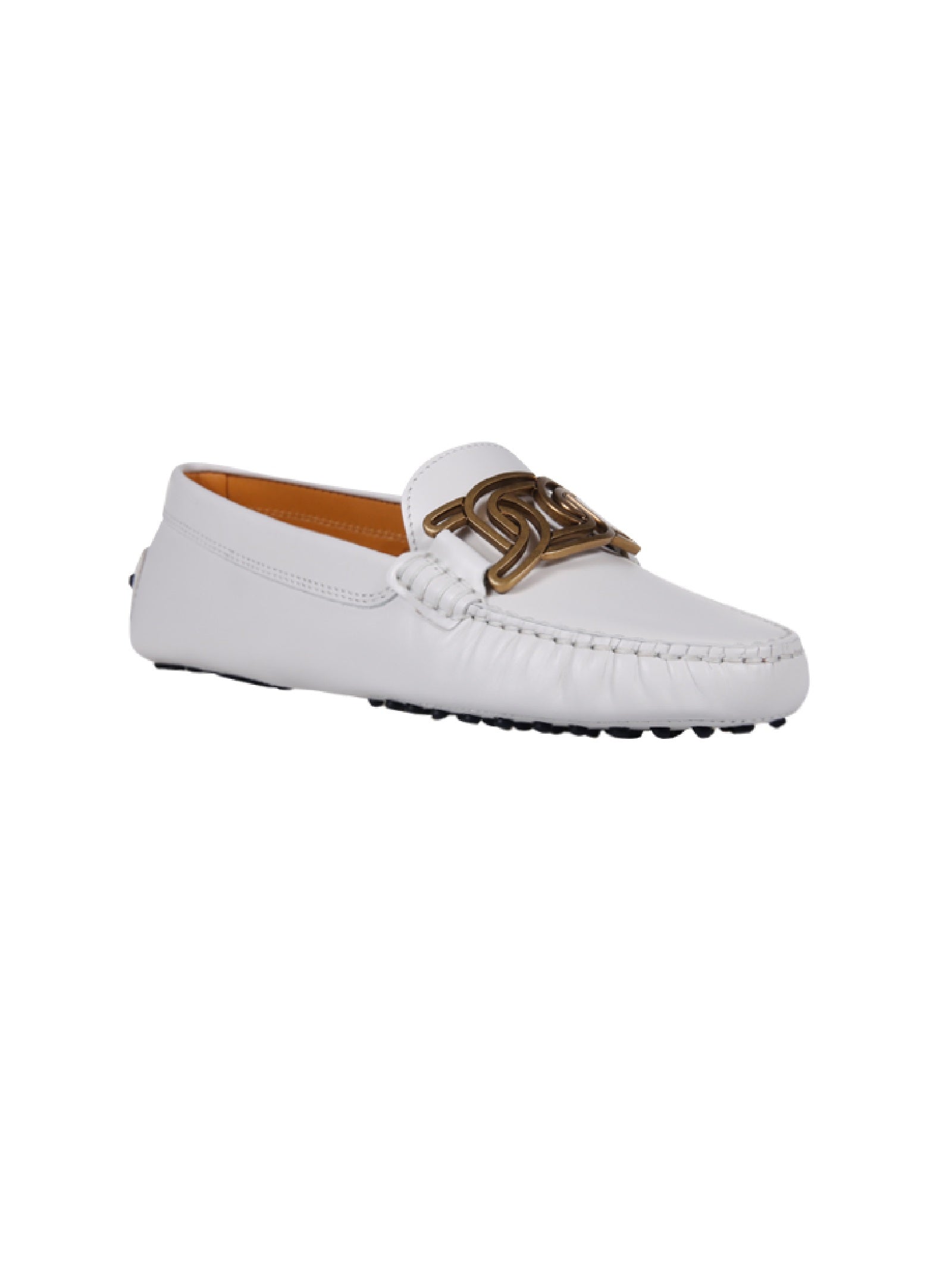 Gommino Catena Forata White Calf Leather Shoe