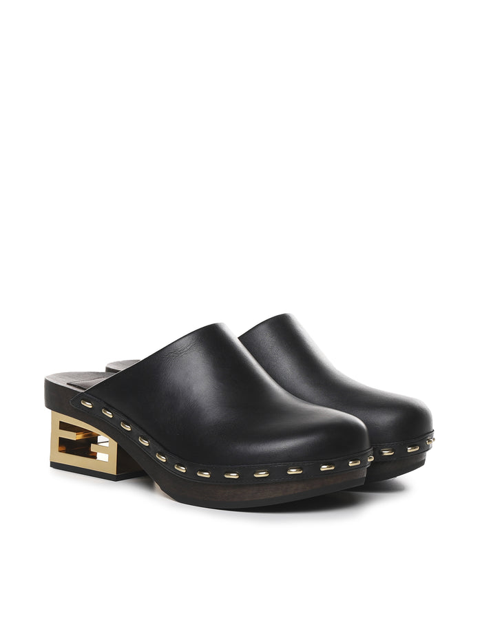 Fendi Sandals Black Calfskin