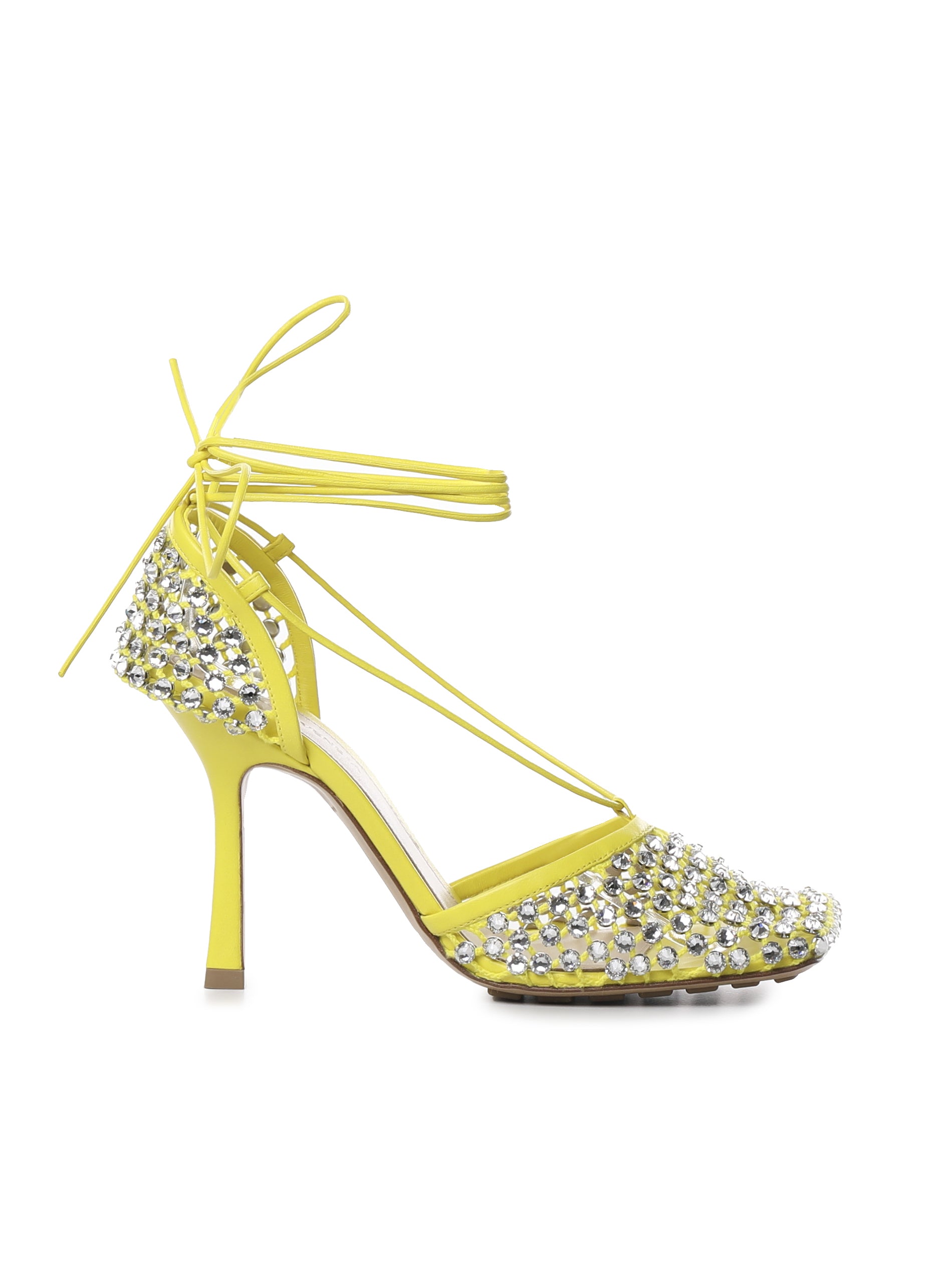 Bottega Veneta Sandals Yellow Cotton Polyester