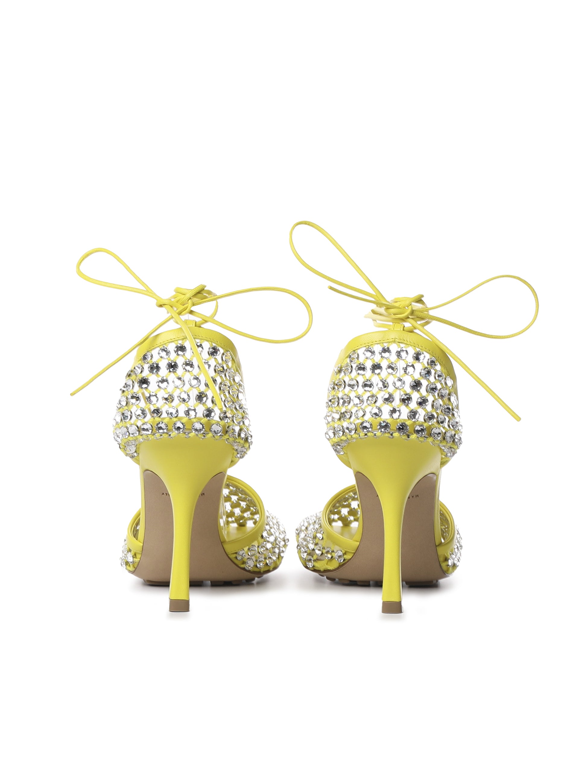 Bottega Veneta Sandals Yellow Cotton Polyester