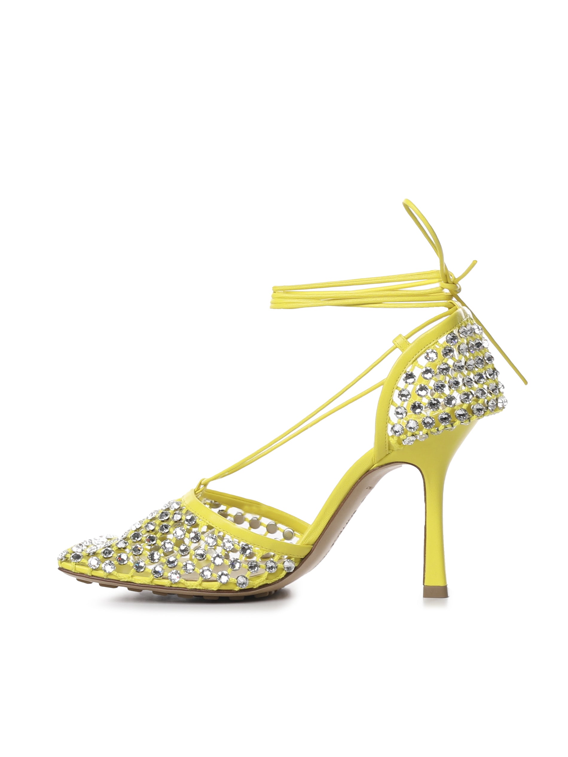 Bottega Veneta Sandals Yellow Cotton Polyester