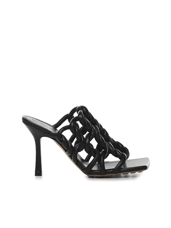 Bottega Veneta Sandals Black Lambskin