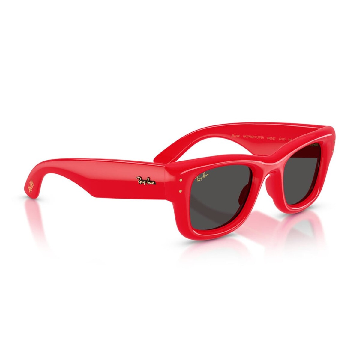 Ray-Ban Rb4940 Wayfarer Puffer By Asap Rocky Red Nylon Sunglasses