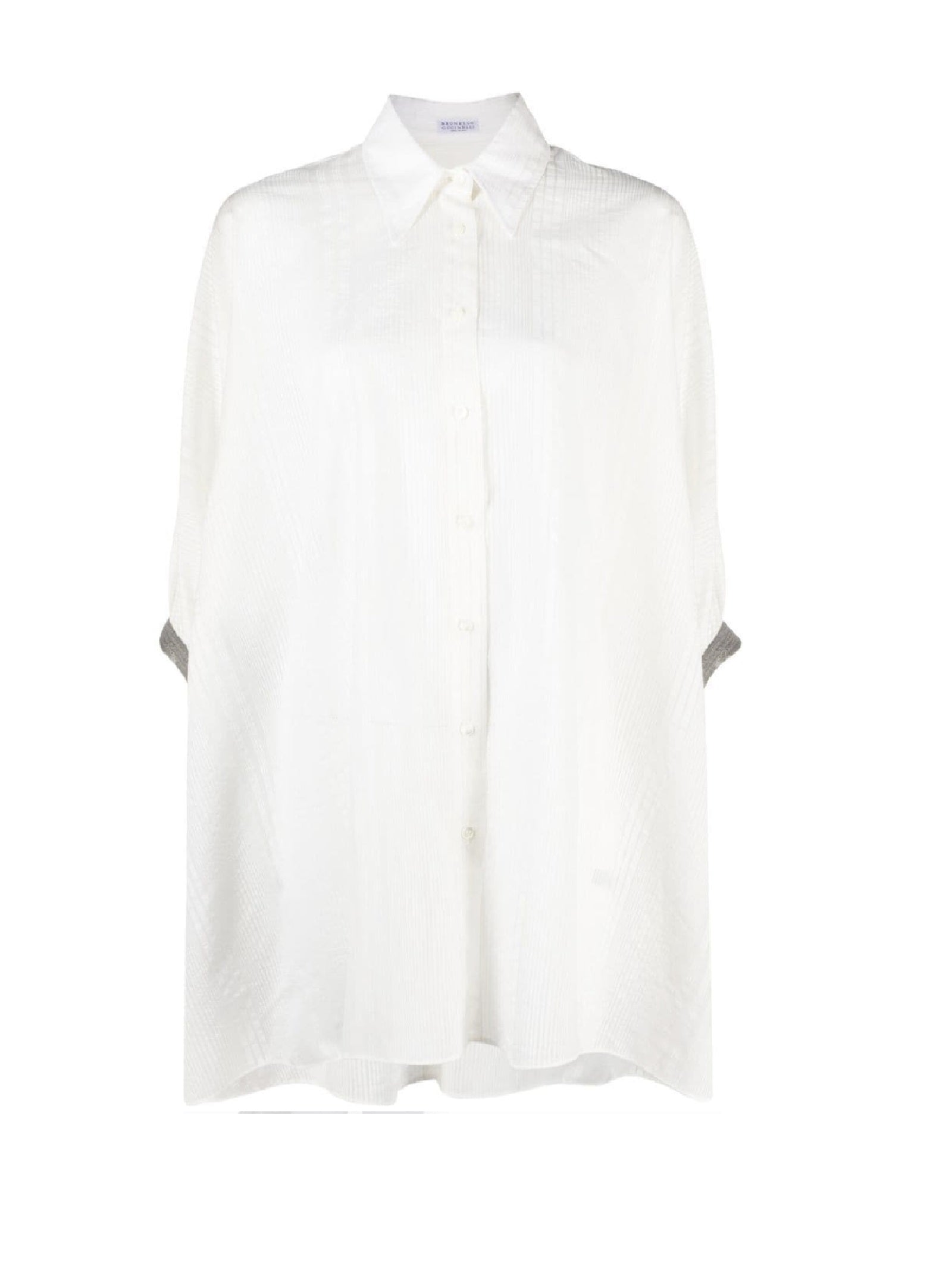 Camicia White Cotton Silk Shirt