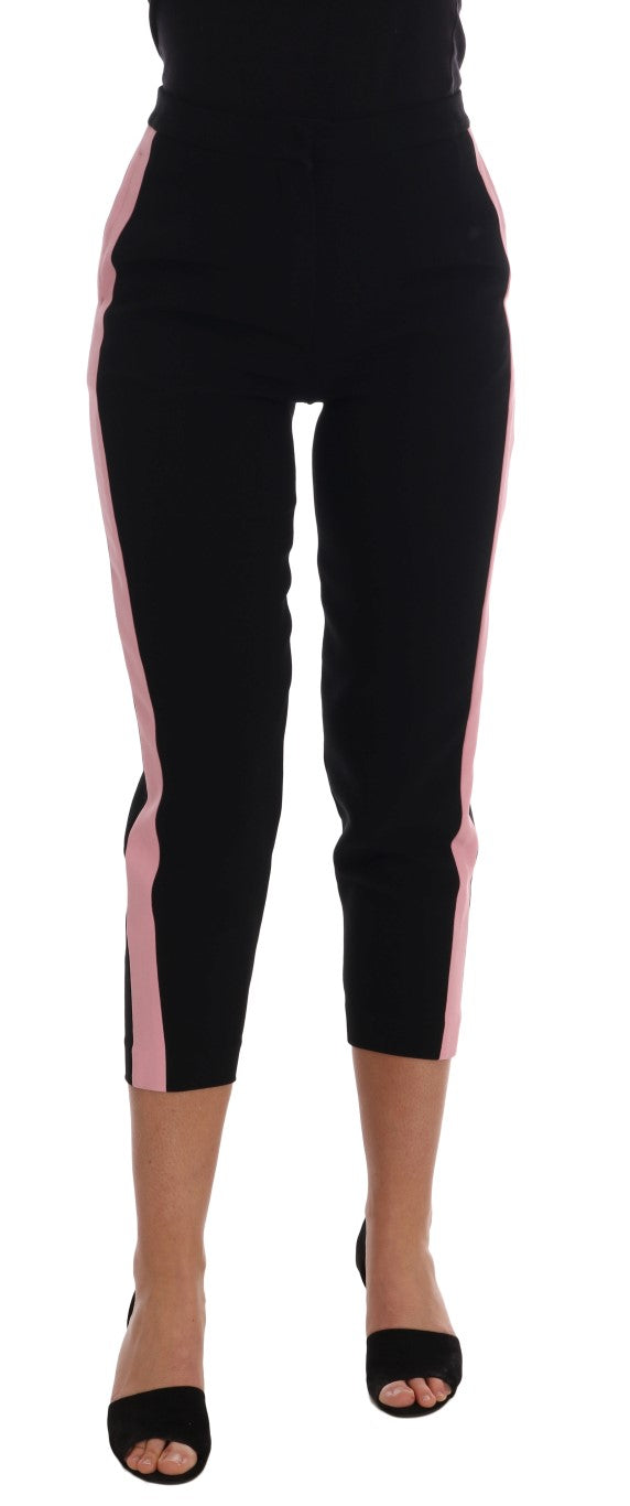 Dolce & Gabbana 46% Acetate capri pants in black