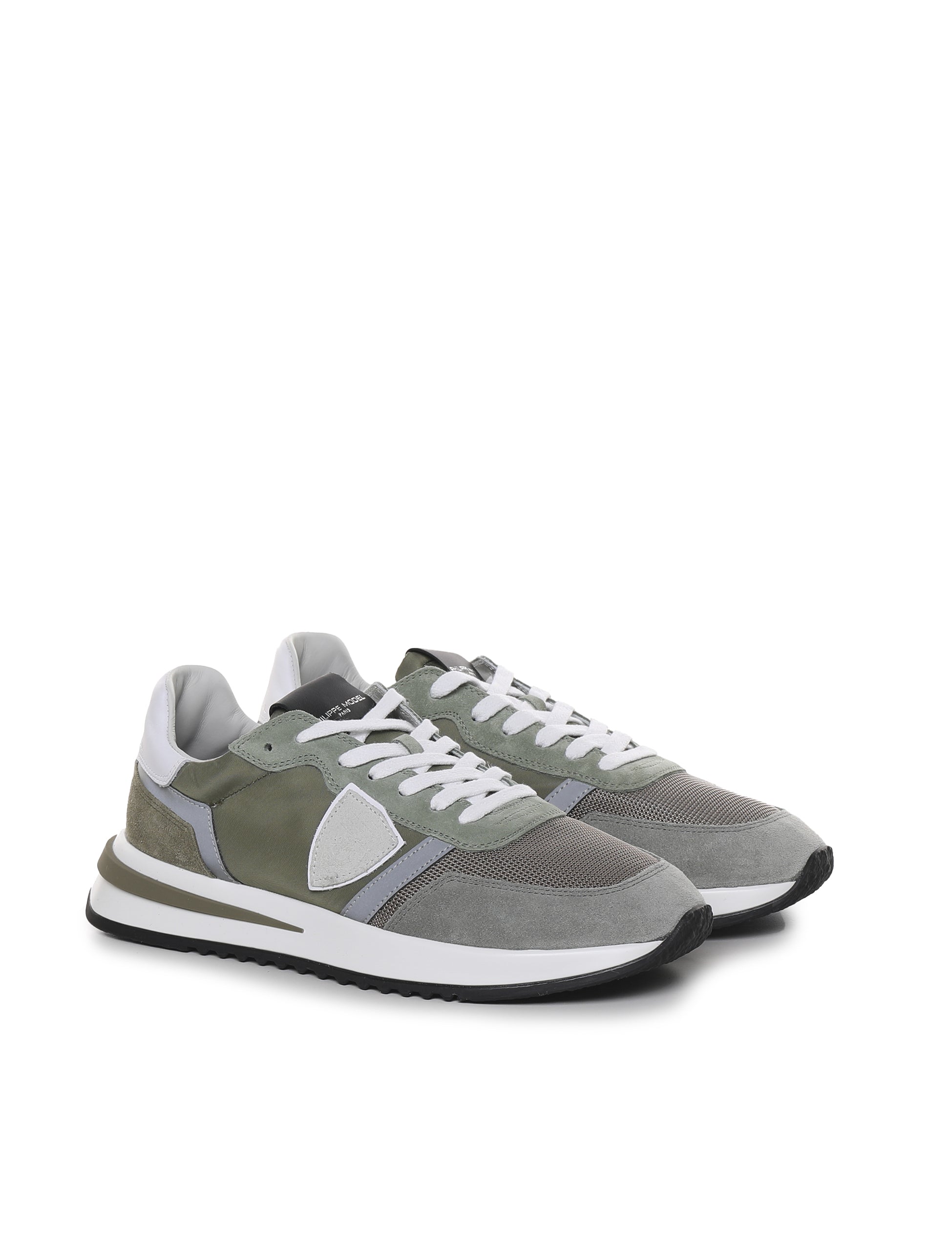 Philippe Model Sneakers Mondial_gris Calfskin Nylon