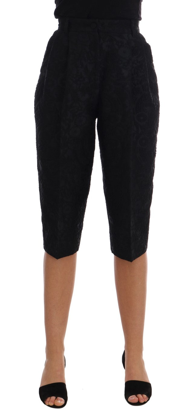 Dolce & Gabbana 27% Cotton capri shorts in black