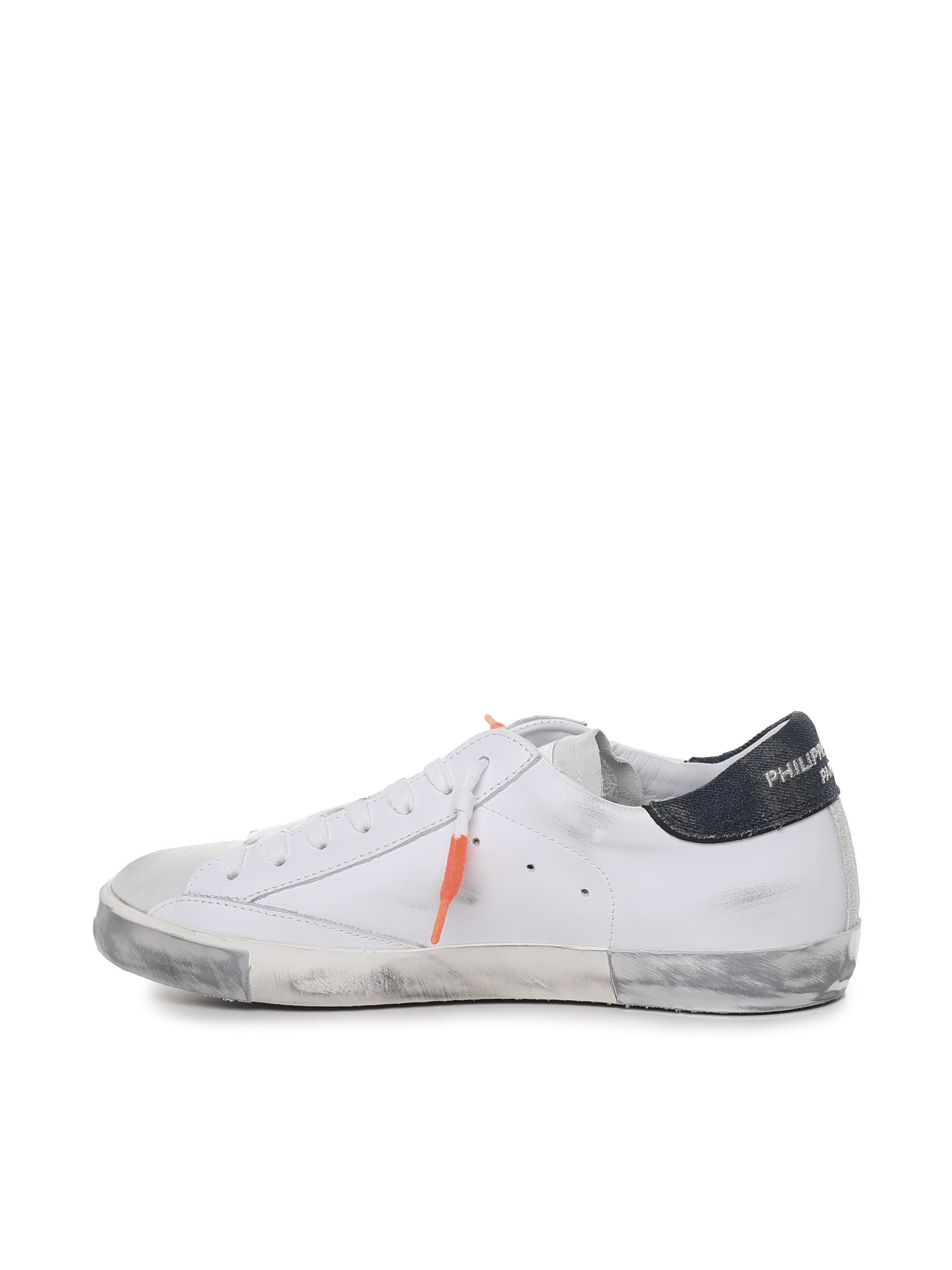 Philippe Model Sneakers Veau Denim_blanc Bleu Calf Leather