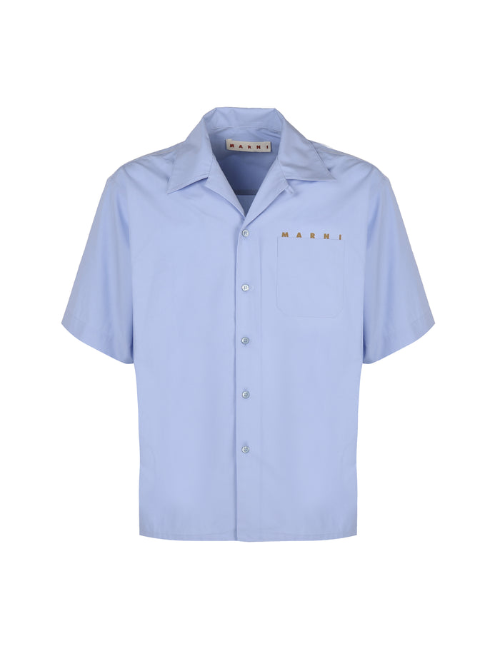 Marni Shirts Iris Blue Cotton