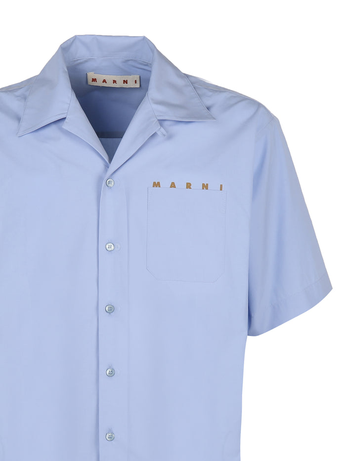 Marni Shirts Iris Blue Cotton